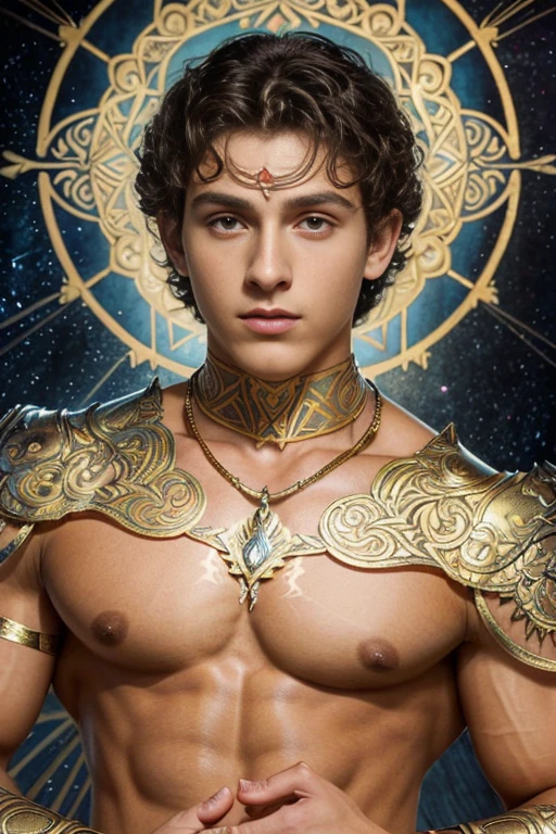 oil painting by artgerm, mythology, intricate elegant highly detailed lifelike photorealistic realistic painting, long shot, studio lighting, medium shot, shoulder angles, cinematic lighting, 
of super handsome hyper masculine  young majapahit prince, 18 years old, 
((A fusion, mix, face between timothée chalamet, Shia LaBeouf, will smith, brent corrigan, Johnny Rapid, zayn malik)), 
kamandanu in tutur tinular, clean shaven, 
with black dark wide pointy puffy_, erect_ , small smile, mid back length hair, men art by Hans Holbein the Elder, and carne griffiths, 

painted natural scene in the javanese coconut tree landscape countryside, bokeh background,
character study, masterpiece, light, expert, insanely detailed, 4k resolution, 
charlie bowater, john william waterhouse. studio portrait, soft light, rim lighting, painterly, 

of A muscular man, bodybulder, men mix race between sudan and Arab, closeup model  portrait, with perfect golden ratio face, twinkle in the eyes,
wearing harness, javanese ancient shiny golden armor style, intricate batik carving shiny golden wonder woman and saint seiya style, 
Hyperrealistic, 8k, ultra hd,