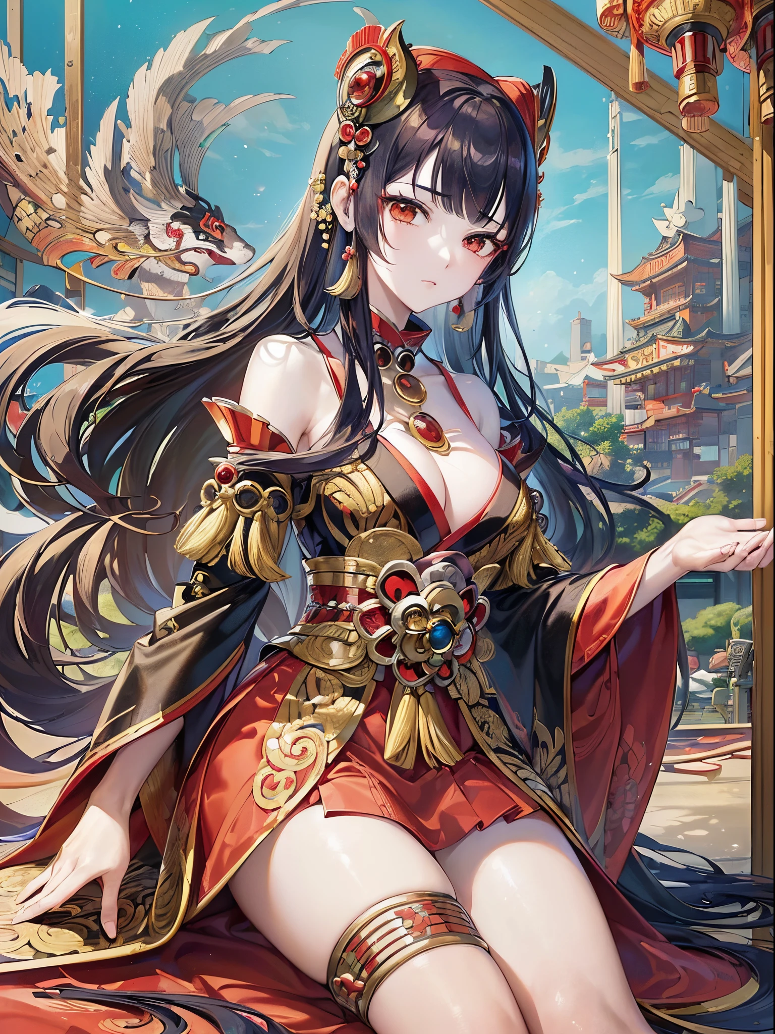 ((Finest quality)),(超A high resolution),(ultra-detailliert),(Meticulous portrayal),((Best Anime)),(Finest works of art),Ultra-Precision Art,The art of astounding depiction,Overwhelming descriptive power:1.5, (Heian culture:1.5),dazzling, (Princess wearing Juni-Hitoe:1.6),Peace aristocracy:1.3,