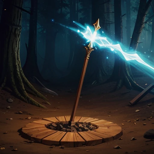 DnD magic item, name - (Wooden Stake), description - (When placed into the ground, the stake creates a force field that nothing can penetrate for one day)