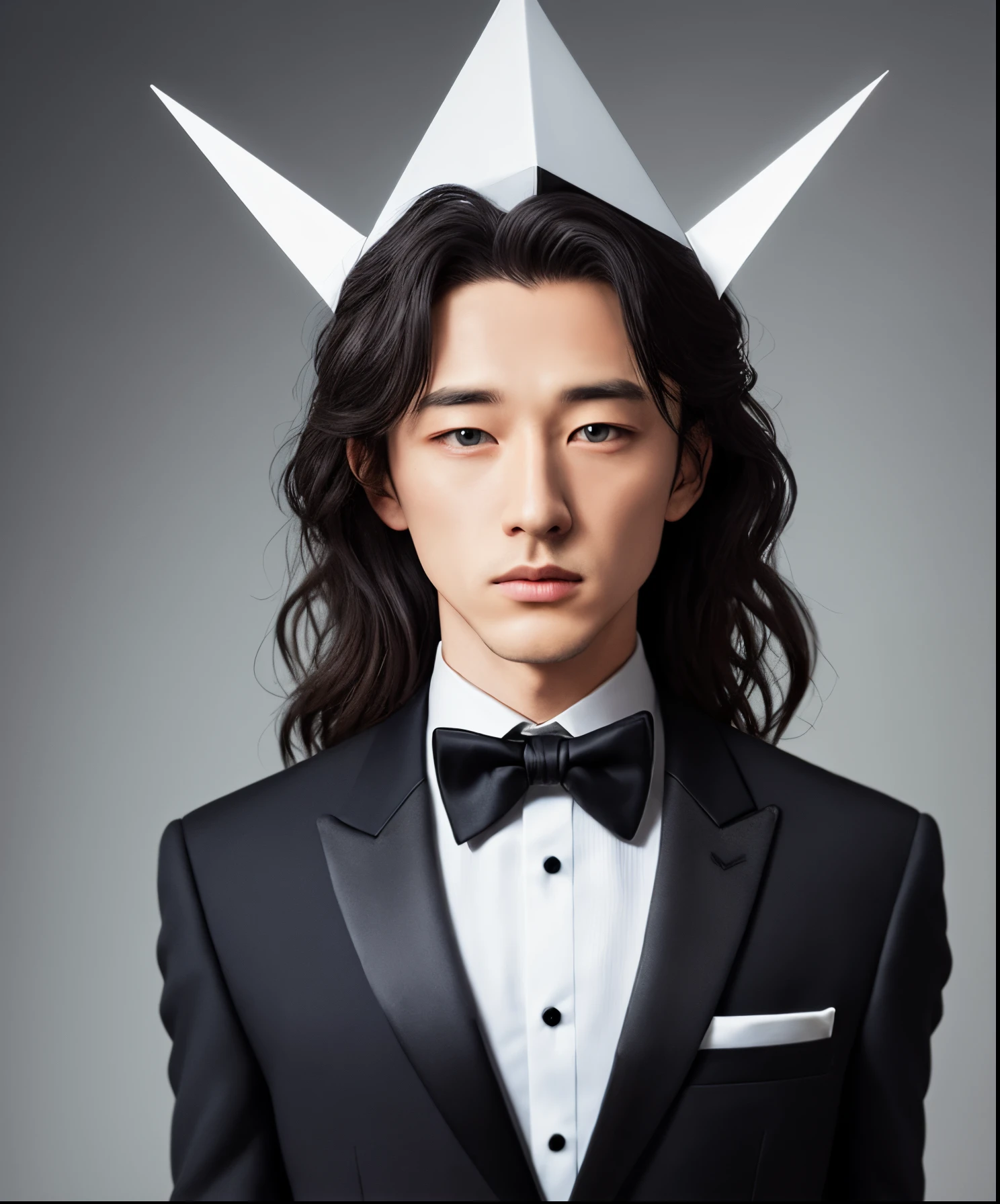 Triangle head with a tuxedo