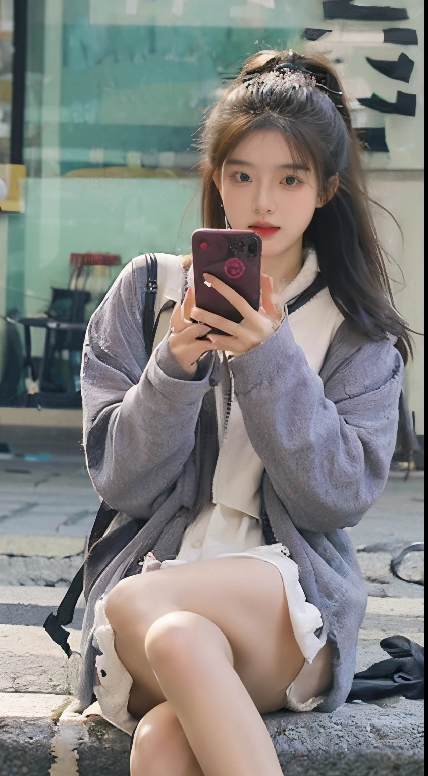 Beautiful girl with ruby.