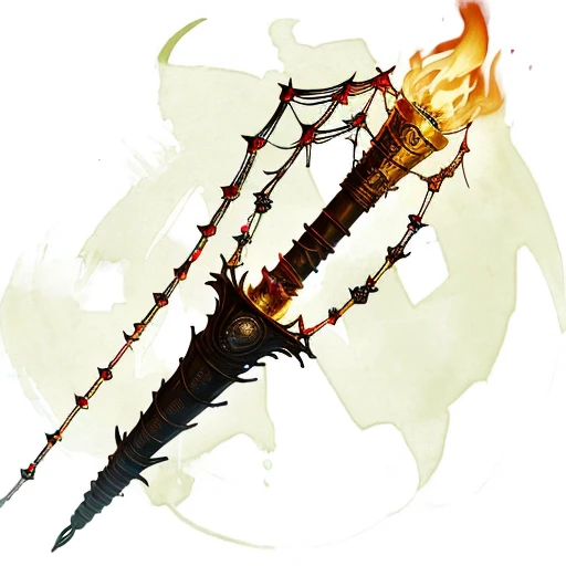 DnD magic item, name - (Torch Of Web), description - (When this torch is lit, it casts the spell web. Lasts 1d4 rounds), (Torch Of Web spider web:1.2), slowness