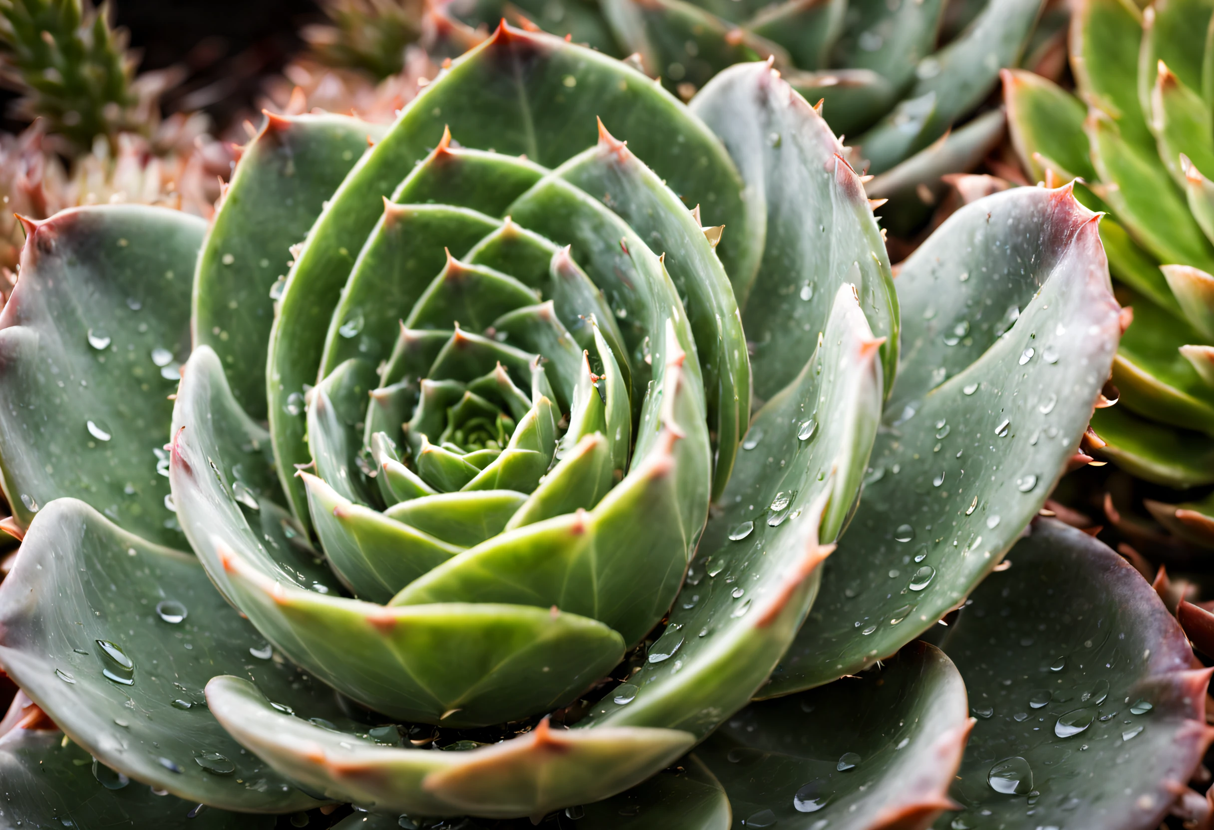 (a beautiful succulent plant),(vibrant green leaves),(sleek and smooth texture),(best quality, highres),(natural lighting),(close-up shot),(bokeh effect),(macro photography),(artistic composition),(delicate details),(botanical beauty),(calming and serene),(nature's masterpiece),(fresh and alive),(minimalist design),(a touch of elegance),(subtle color variations),(prickly and resilient),(lush and thriving),(intricate patterns),(water droplets on leaves),(contrast of light and shadow),(succulent garden),(carefully arranged foliage),(unique and exotic),(mesmerizing geometry),(succulent varieties),(desert oasis),(translucent leaves),(refreshing and rejuvenating),(healthy and vibrant),(harmony and balance),(tranquil atmosphere),(artistic representation of nature),(captivating simplicity),(natural wonder),(inspiration from nature),(lush greenery),(serene and peaceful),(stunning natural form),(resilient and adaptable),(enduring beauty),(stunning focal point)
