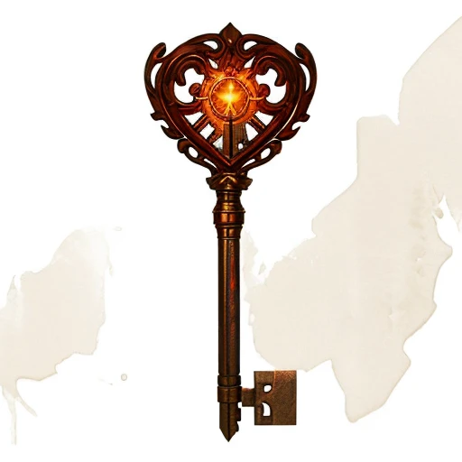 DnD magic item, name - (Rusted Key Of Detect Evil), description - (This key will glow a very faint orange when evil is near. One use only)