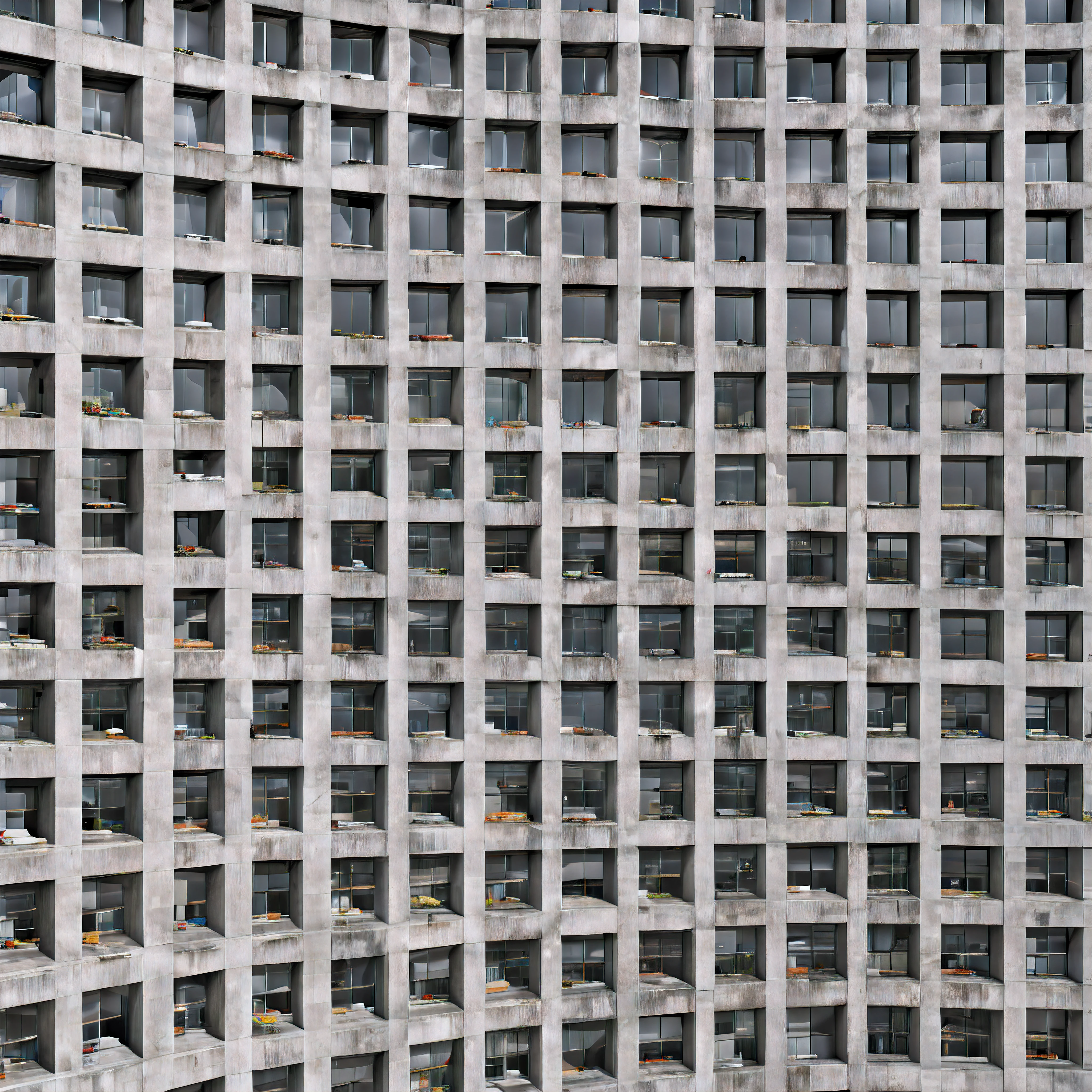 A tall building,There are a lot of windows,There are also a lot of windows, author:Andreas Gursky, author:Thomas Strus, Other Gursky, inspired by Andreas Gursky, Inspired by Thomas Strus, author:Karel Dujardin, full building, Brutalist architecture, big poor building, Brutalist architecture, Savage style, ultra-realistic realism, Brutalism, author:Richter