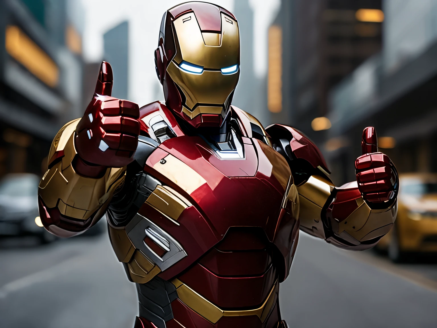 araffe dressed in a suit of iron man on a city street, like ironman, hq 4k wallpaper, mkbhd as iron man, superior iron man, 4k render, 4 k render, 8k render”, cinematic 4k octane render, octane render”, octane render ”, cinematic 4 k wallpaper, cinematic 4k wallpaper, super detailed octane render