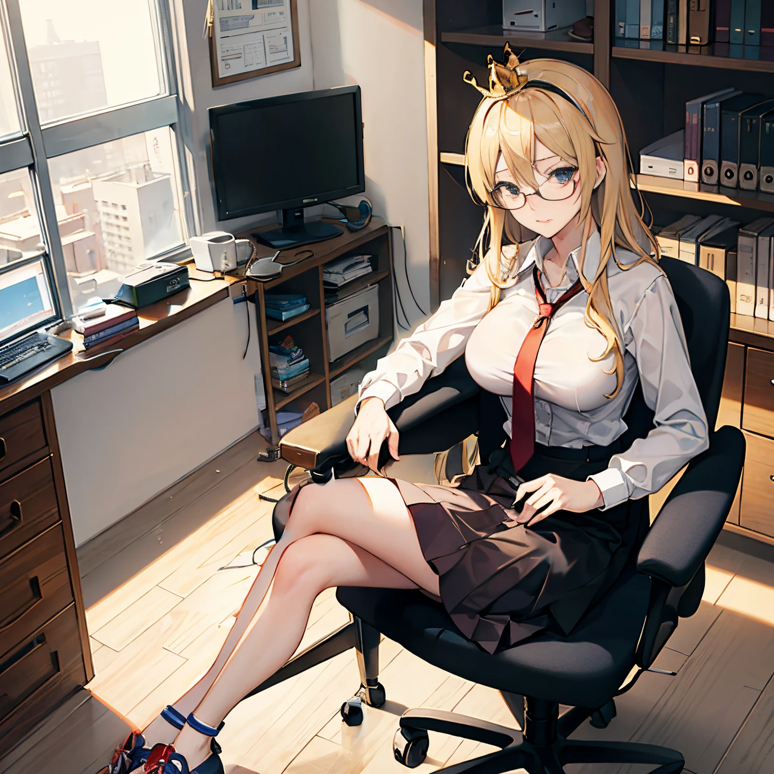 Sitting cross legs