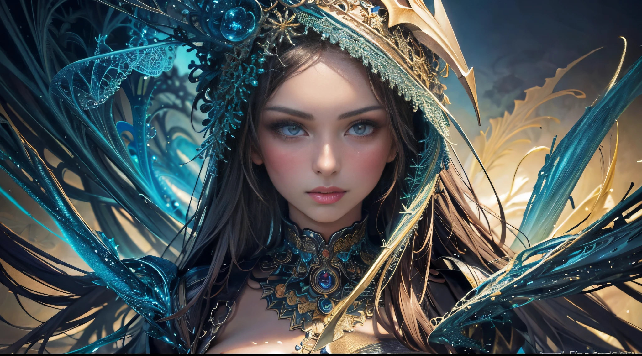 (masterpiece, top quality, best quality, official art, beautiful and aesthetic:1.2), (1girl), extreme detailed,(fractal art:1.3),colorful,highest detailed