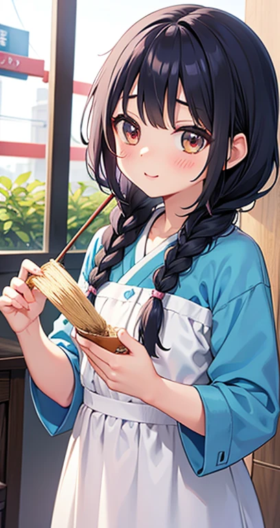 kawaii girl、Long、Braiding、Udon noodles