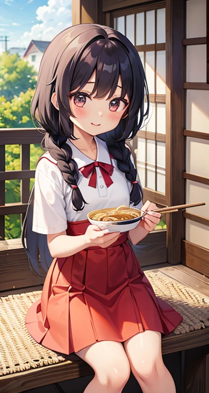 kawaii girl、Long、Braiding、Udon noodles
