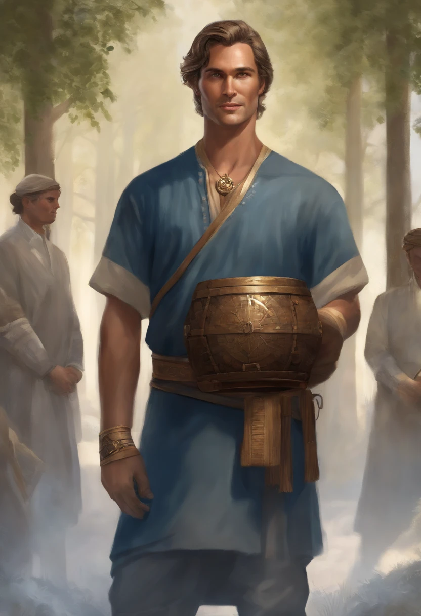 Ahti is captured standing in a sunlit clearing, surrounded by ancient and towering trees. He holds a handmade drum, its surface adorned with intricate symbols and patterns, as he begins to play a steady rhythm that resonates with the heartbeat of the forest.,Control,Ahti's appearance is as distinctive as his personality. He is portrayed as a middle-aged man with a unique and intriguing aesthetic.

Ahti has a weathered and rugged appearance, suggesting a life lived close to nature and the elements. He has a strong and slightly weather-beaten face, with deep lines etched across his forehead and around his eyes, hinting at a life filled with wisdom and experience. His eyes are bright and piercing, reflecting a keen intellect and a hint of mischief.

Ahti's salt-and-pepper hair is thinning, with a receding hairline. He has no beard. His hair is slightly unkempt, contributing to his overall unconventional and carefree appearance.

Ahti's attire is equally unique. He is often seen wearing a worn, navy blue janitorial uniform, complete with a matching cap. The uniform is adorned with various patches and emblems, hinting at his long-standing association with the FBC. Despite its worn appearance, the uniform is always clean and neat, suggesting a sense of pride in his role as the janitor.

Around his neck, Ahti wears a pendant or talisman, the specific design and meaning of which remain unknown. This pendant often catches the light, drawing attention to it and further adding to the air of mystery surrounding Ahti.

Ahti's overall demeanor and posture exude a sense of confidence and ease. He moves with a relaxed and unhurried gait, seemingly unaffected by the chaos and supernatural occurrences surrounding him. His presence commands attention, and his enigmatic aura is enhanced by his distinct appearance.

Ahti stands at an average height, with a sturdy and robust build that suggests strength and resilience. His physique is not overly muscular, but there is a sense of underlying power and endurance in his frame. He carries himself with a relaxed and confident posture, often standing tall with his shoulders back.

His weathered face is characterized by a slightly tan complexion, indicating exposure to the elements and a life spent outdoors. Deep lines and wrinkles etch his forehead and the corners of his eyes, hinting at a lifetime of wisdom and experiences. His eyes themselves are a striking shade of blue or gray, possessing a sharp and perceptive gaze that seems to hold more knowledge than he lets on.

Ahti's hair is a mix of gray and silver, cropped short and slightly disheveled. It has a natural, tousled appearance, adding to his rugged charm. His thick, bushy mustache matches the color of his hair and frames his mouth, giving him a distinctive and memorable look.

Facial hair aside, Ahti maintains a clean-shaven appearance, with no other prominent features or facial embellishments. His lips are slightly thin but often curve into a warm and enigmatic smile, revealing a glimpse of his playful nature.

In terms of attire, Ahti is typically seen in a worn and faded navy blue janitorial uniform. The fabric is well-used but meticulously clean, suggesting a meticulous attention to detail. The uniform includes a short-sleeved button-up shirt, trousers, and a matching cap that he often wears low on his forehead. Various patches and badges adorn the uniform, indicating his long-standing association with the FBC.

Ahti's hands, often gloved for his janitorial duties, are weathered and calloused, further emphasizing his hardworking nature. There is a sense of strength and dexterity in his hands, reflecting his ability to handle any task thrown his way.

Overall, Ahti's physical appearance combines ruggedness with a sense of mystery and wisdom. His weathered features, striking eyes, and distinctive mustache contribute to his unique and memorable appearance, enhancing his enigmatic presence.
