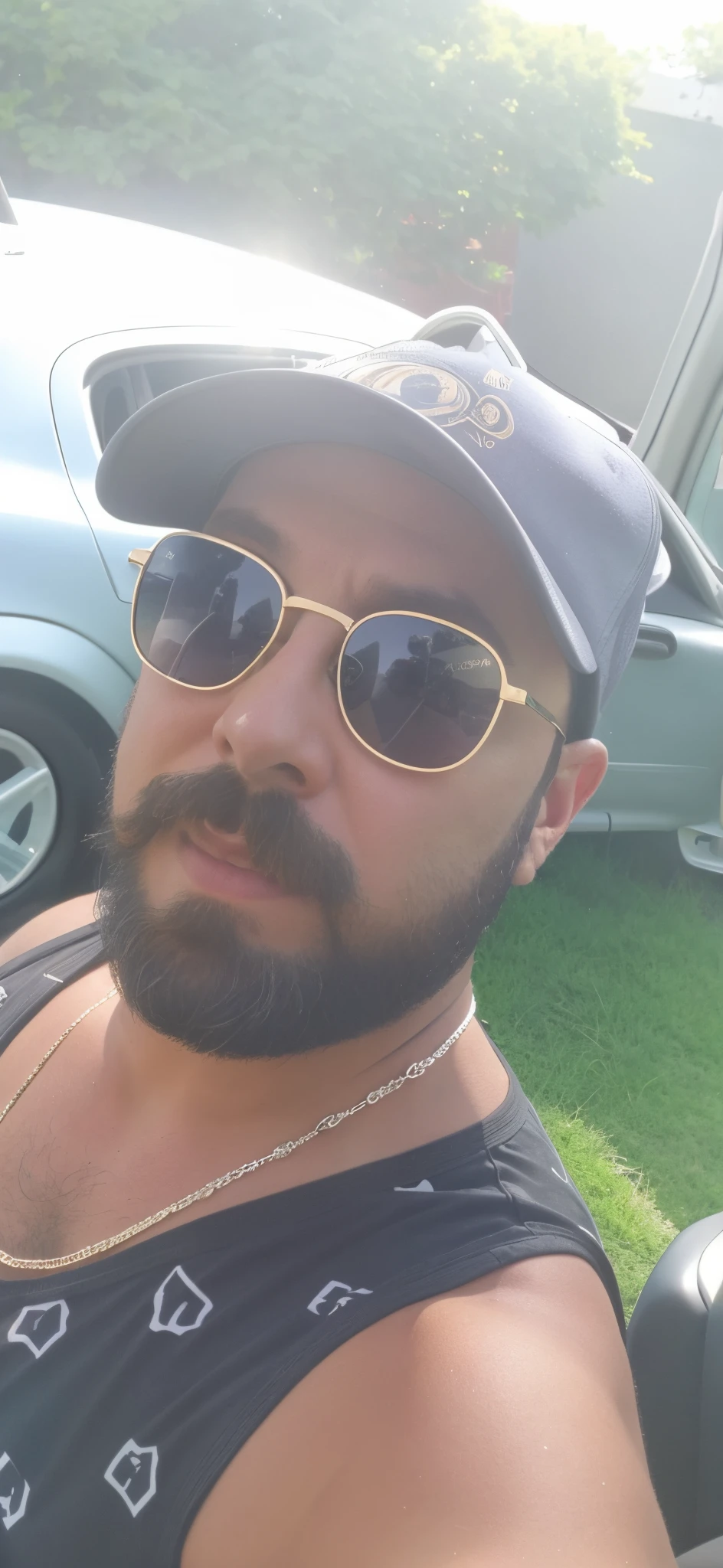 there is a man with a beard and sunglasses sitting in a car, 3 6 anos, 3 2 anos, 38 anos, 2 8 anos, 2 9 anos, 3 5 anos, 35 anos, taken in the early 2020s, 2 7 anos, foto de perfil, cerca de 3 5 anos