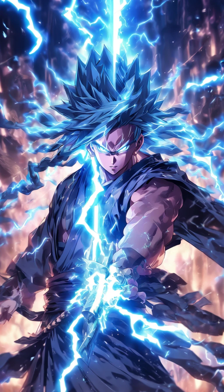((main part)),(Best quality at best)),Faraway view,Lightning around,Sword Rain,A young Taoist priest,Infinite Sword System,glowing effect,hyper realisitc,ultra real photo,Chinese black and white ink style,Black and white,discoloration,points,ink,8K,ultradetailed,high qulity