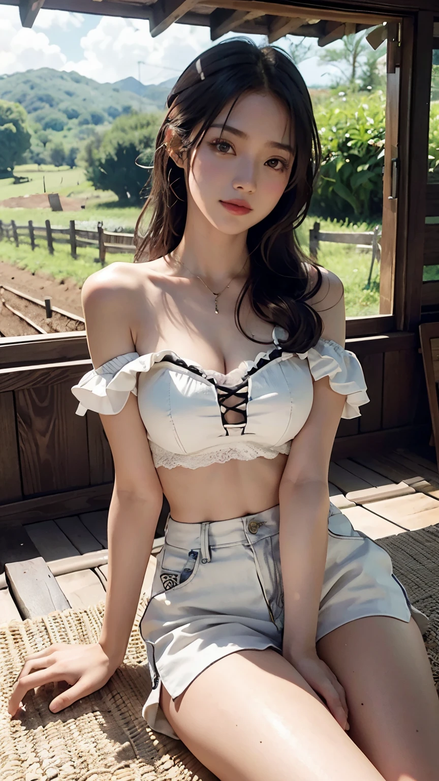 16mm, 12mm, full frame, wide, (melhor qualidade), Shiranui Mai, Nami, middlebreasts, profesional lighting, (ultra high-resolution), alta resolução, rede de pesca apertada, rosa, tatuagem, (cinematic lighthing), POV, 4k, 8k, obra-prima, luz realista, luz natural, sombra realista, Japonesa bonita 21 anos, seios pequenos, sorriso bonito, cabelo curto, Planting vegetables, alface, farm, rural, Campo rural, qualidade 8K, corpo molhado, shorts curto, laranjeiras, plantation, colheita, orange trees, orange foot, veste curta branca, calcinha cor branca, corpo sensual, corpo bonito, veste molhado, sexy, qualidade HD, Qualidade realista