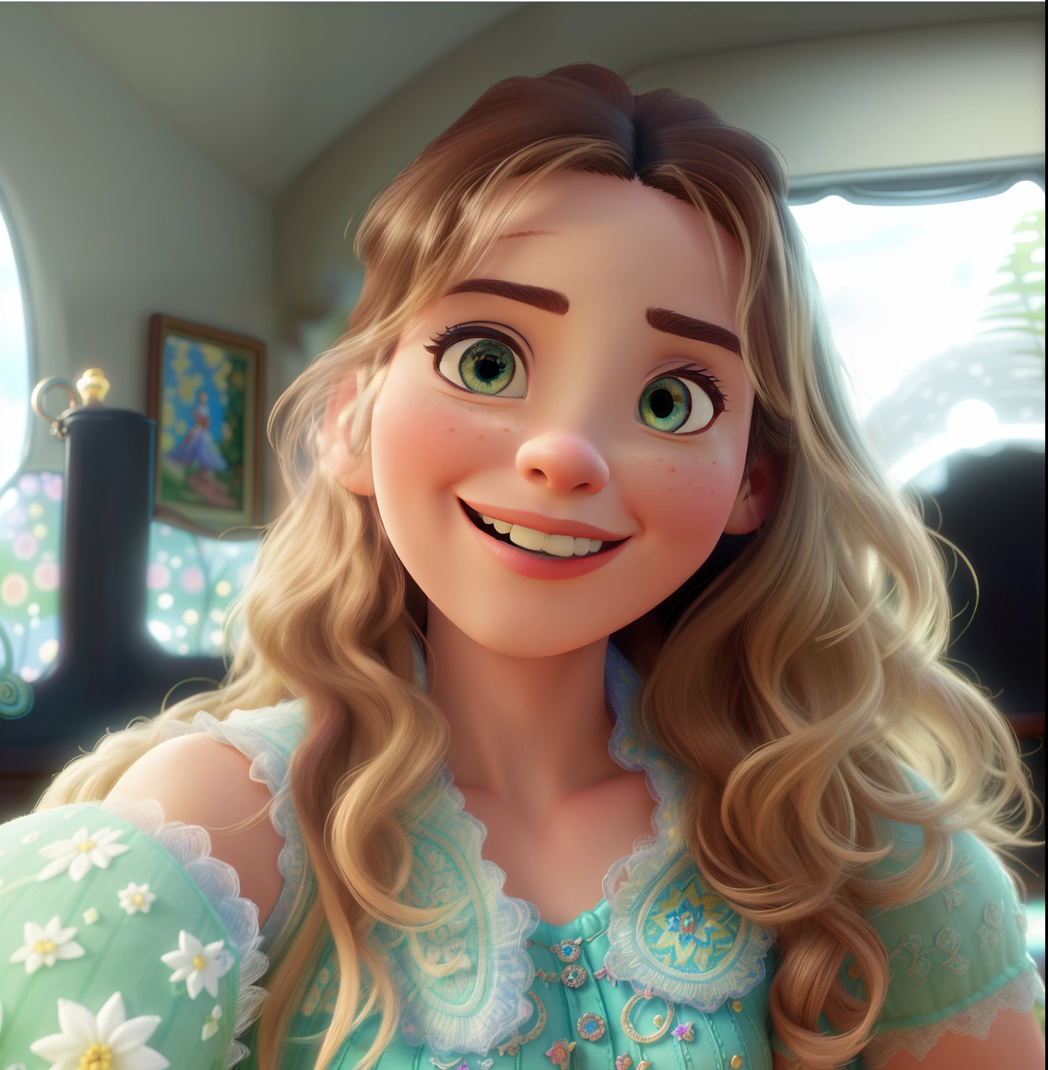 (high quality, best quality, Disney Pixar style), (best quality, 4k, 8k, highres, masterpiece:1.2), ultra-detailed, (realistic, photorealistic, photo-realistic:1.37), vibrant colors, vibrant lighting, enchanting details, magical atmosphere, lively expressions, artistic backgrounds, intricate patterns, charming story, whimsical characters, captivating poses, intricate costumes, depth and dimension, lively emotions, intricate textures, joyful atmosphere, captivating composition, dreamlike setting, breathtaking scenery, dynamic movement, magical moments, vivid storytelling, vibrant hues, fantastical elements, captivating narrative, stunning visual effects, fascinating details, delightful whimsy
