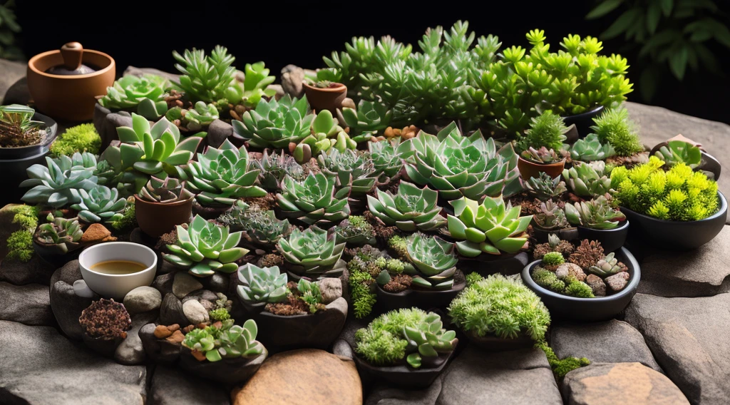 Succulents,Gyokuro,Bear's paw,white leaves,A thousand miles of light