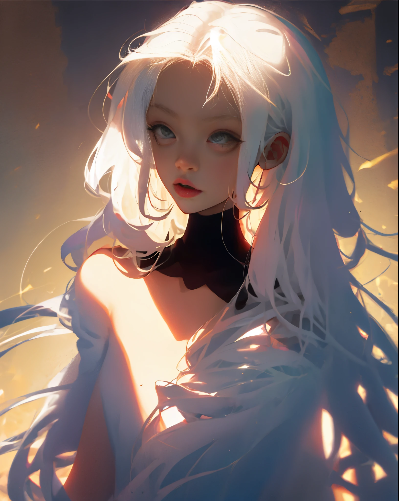 White-haired ta strips naked