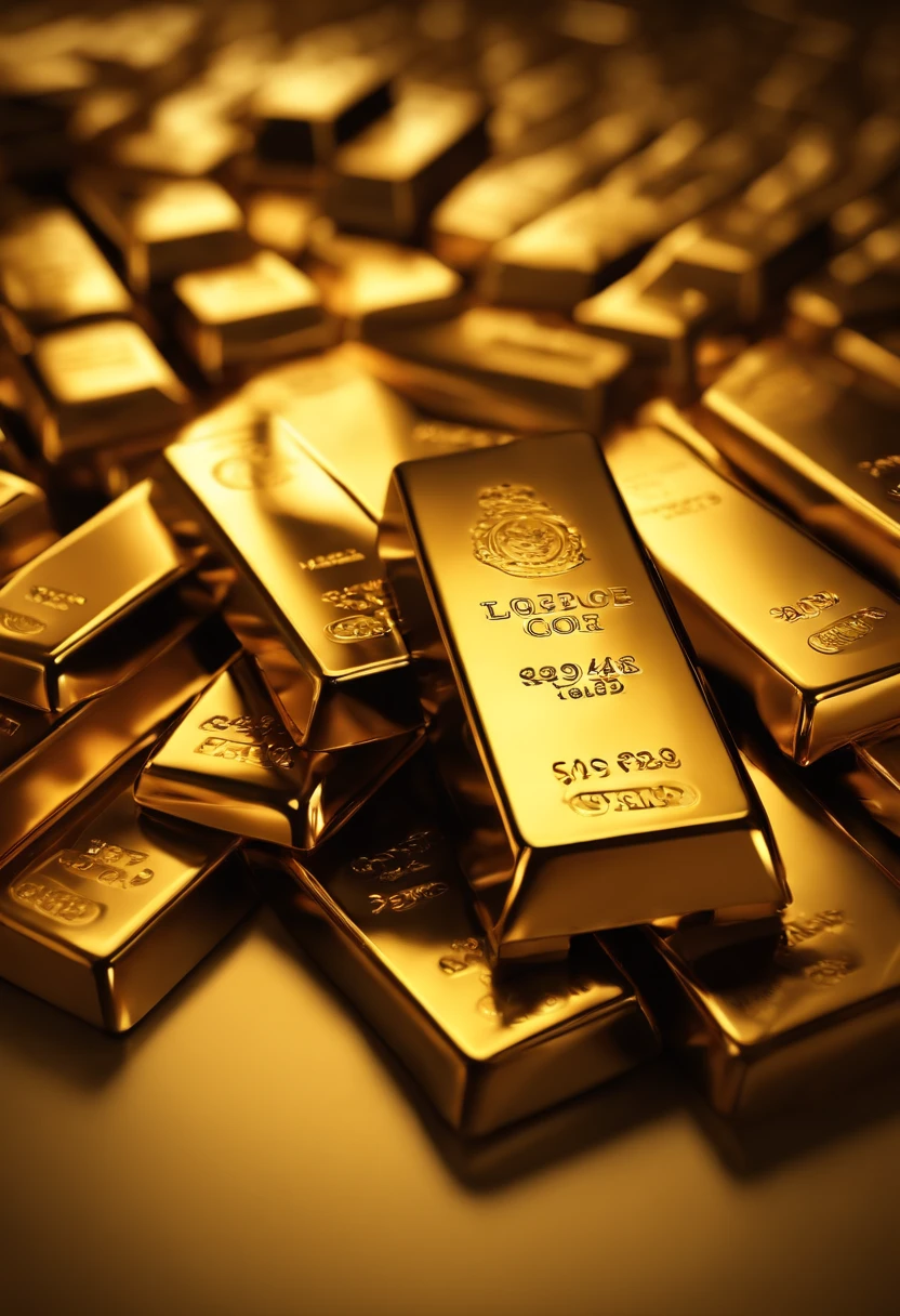 (best quality,4k,ultra-detailed,highres,masterpiece:1.2),gold bar, surreal art, clear texture, luxurious style, vivid colors, studio lighting, sharp focus, bokeh