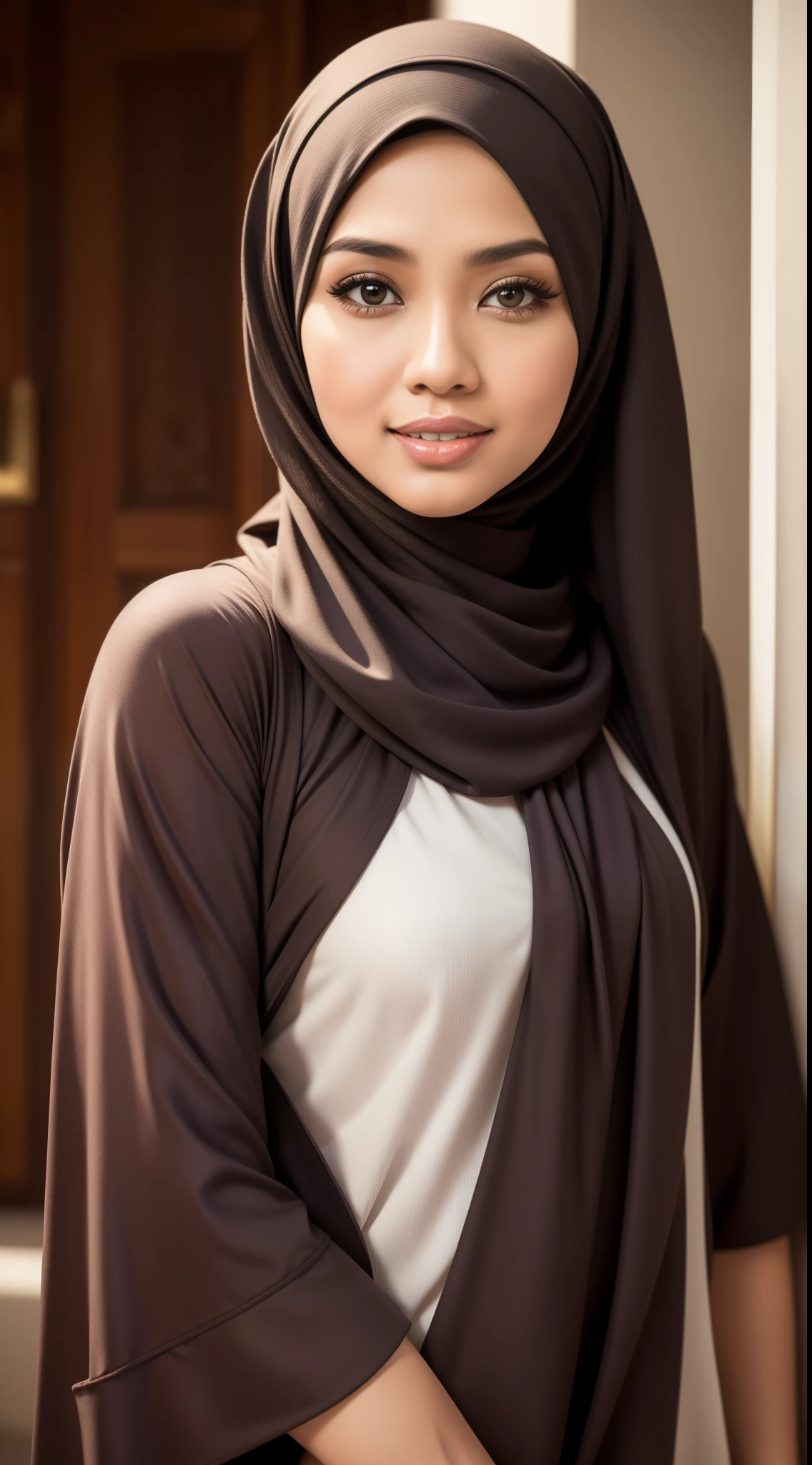RAW, Best quality, high resolution, masterpiece: 1.3), beautiful Malay woman in hijab (iu:0.8)1beautiful Malay woman