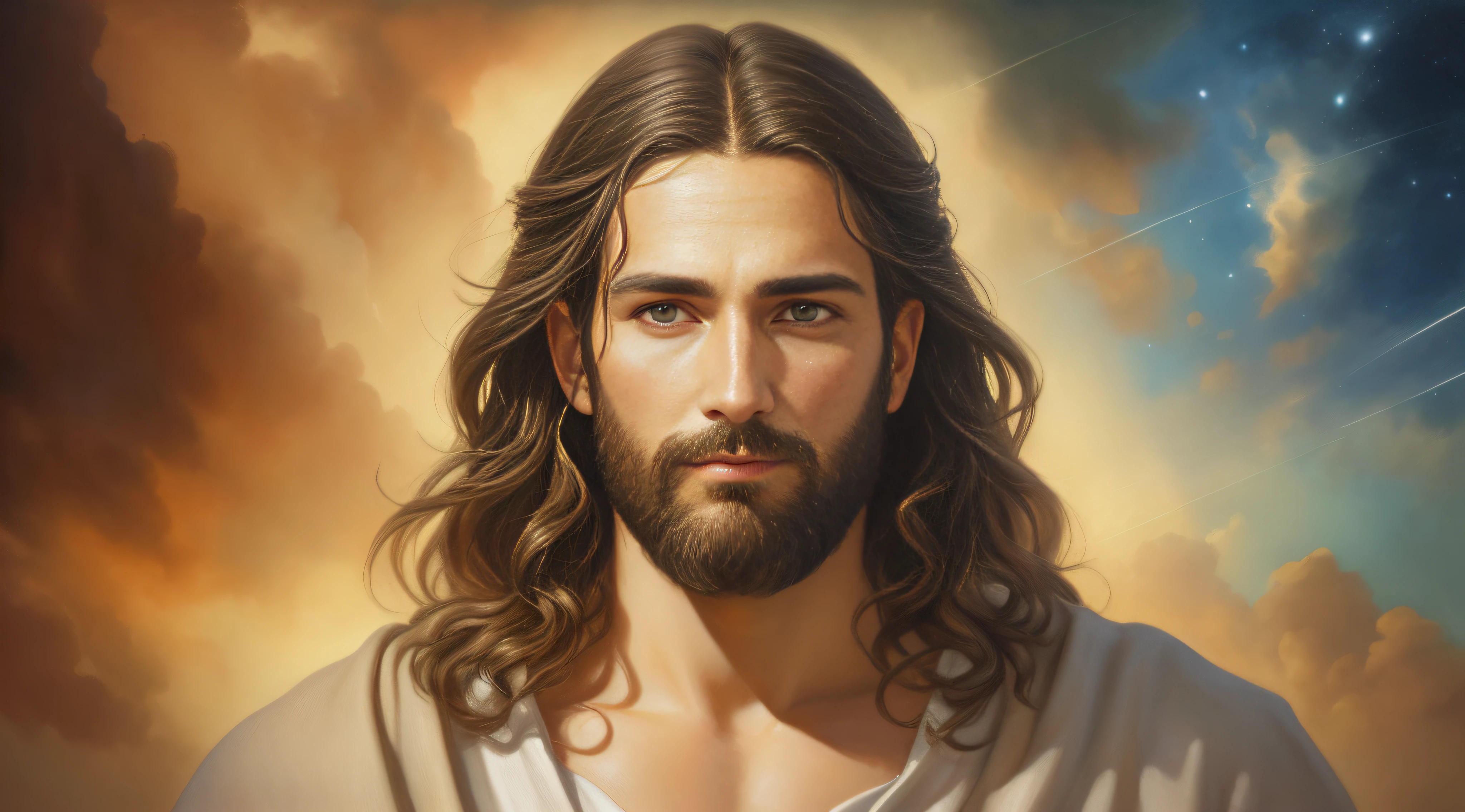 Jesus clouds people