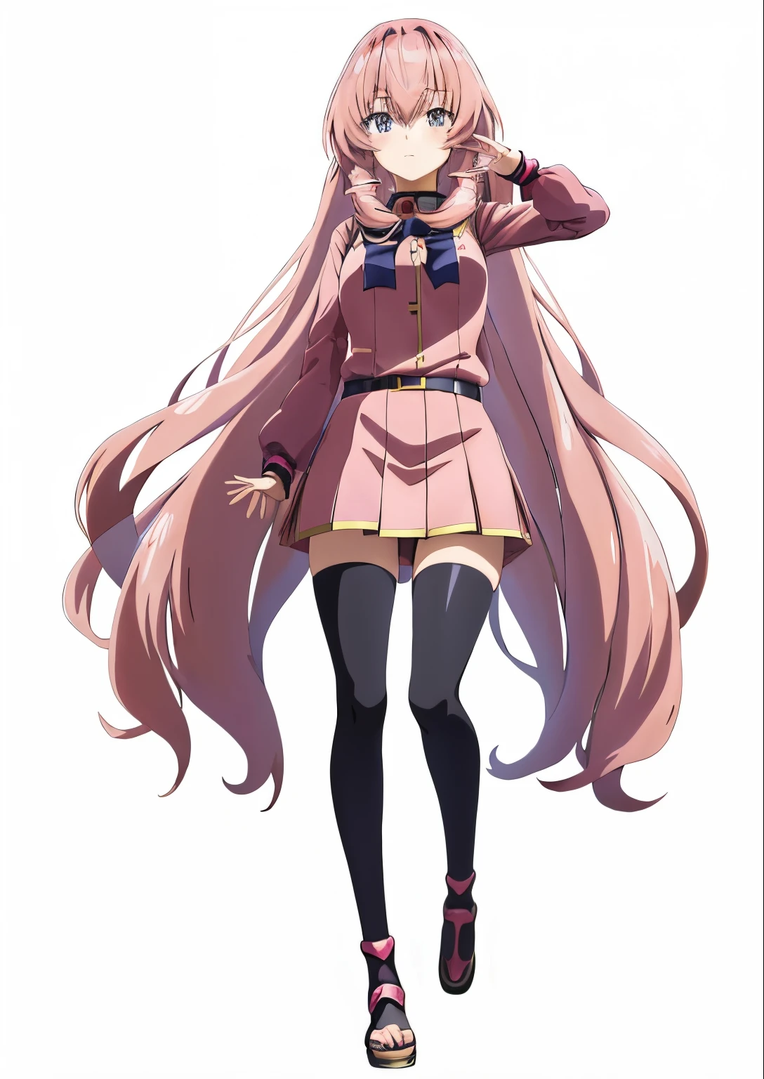 anime girl with long pink hair, anime girl with long hair, an anime girl, young anime girl, various pose, (anime girl), anime pose, anime character, dressed with long fluent clothes, anime full body illustration, the anime girl is running, anime girl, cute anime girl, looking up the sky , resting