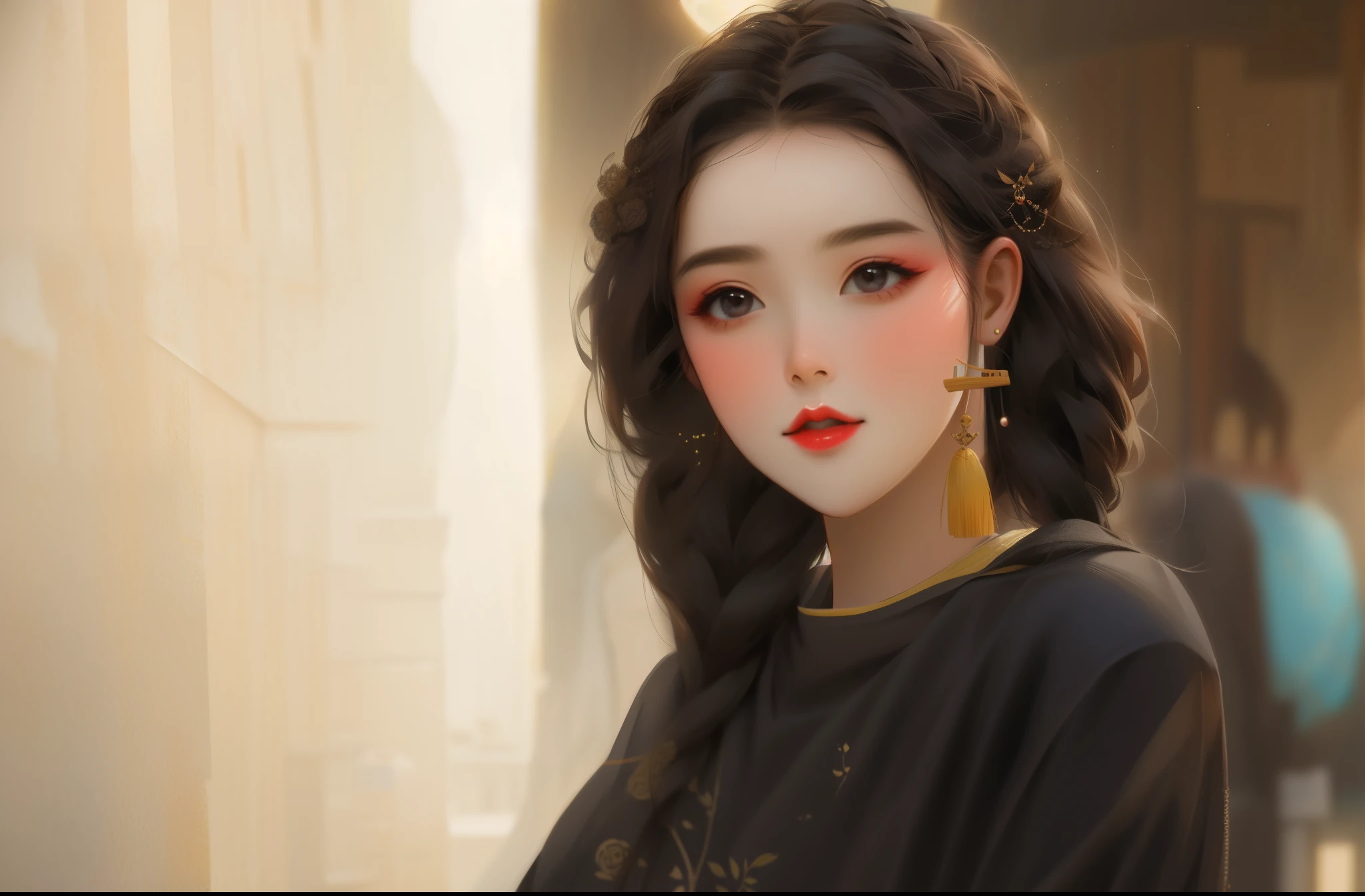 wuxia, girl, ventania, themoon, Decide