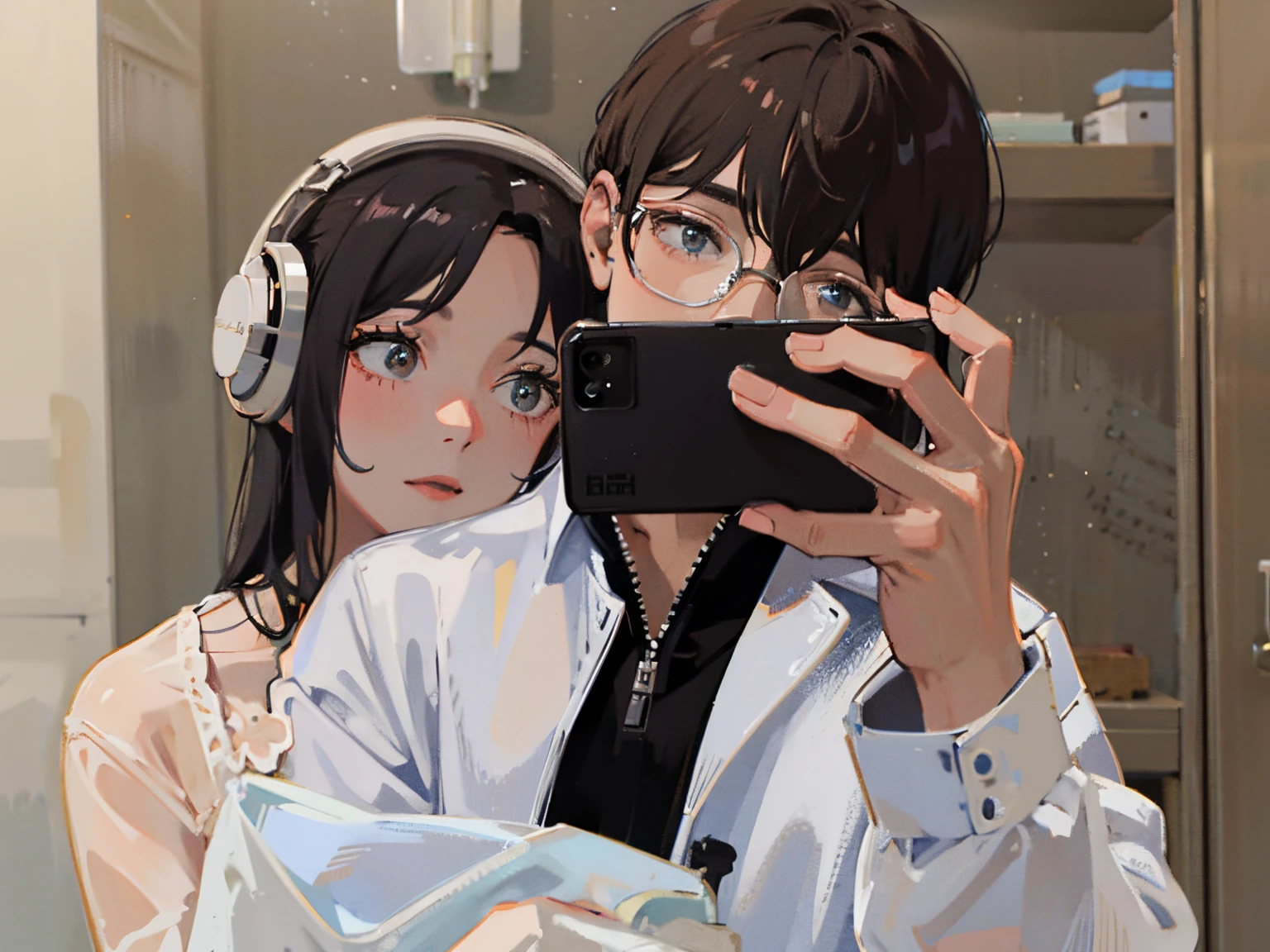 Couple selfie,In love