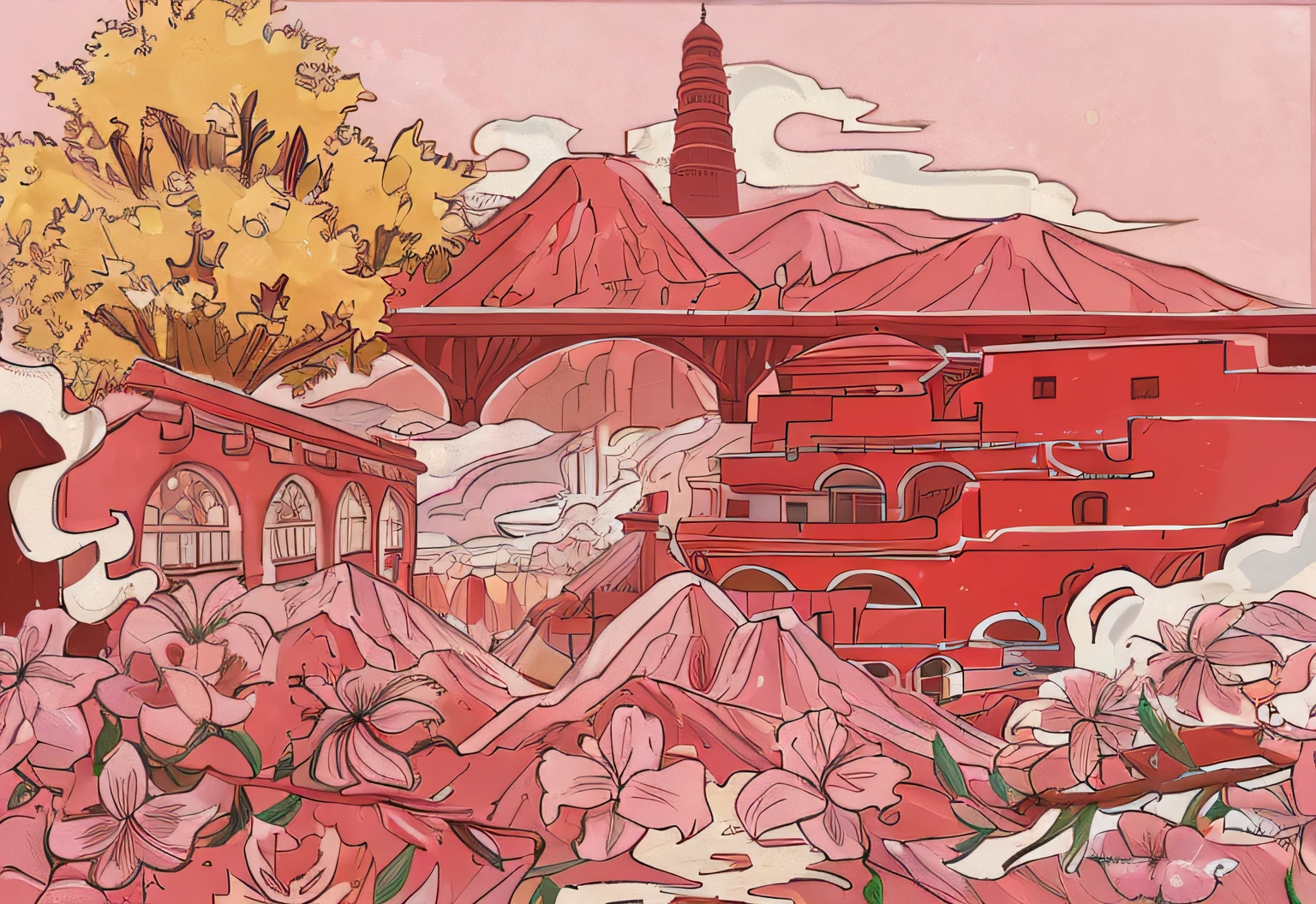 Works of the same type,Add beauty'Landmark