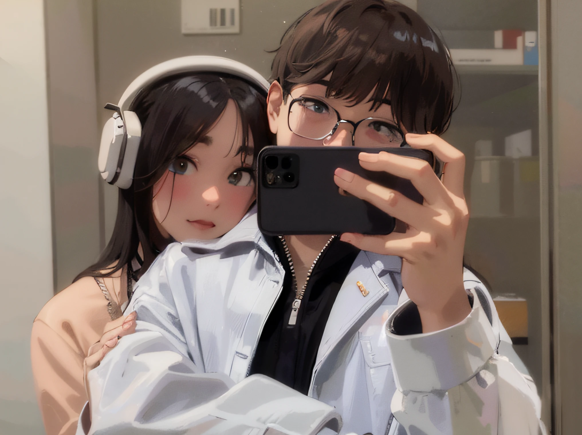 Couple selfie,ca