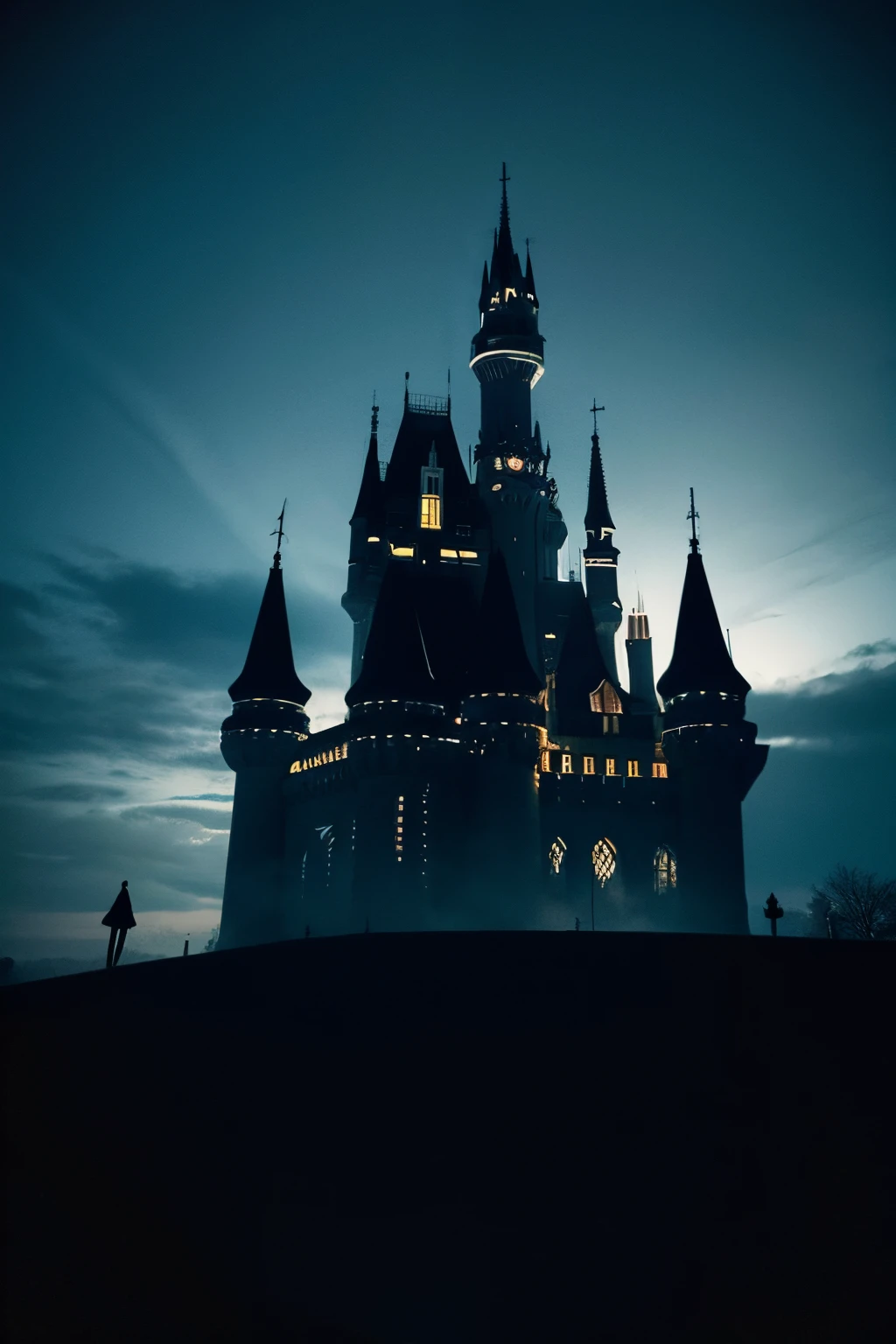 Castle,black in color,Scary and eerie,divino,Scenes