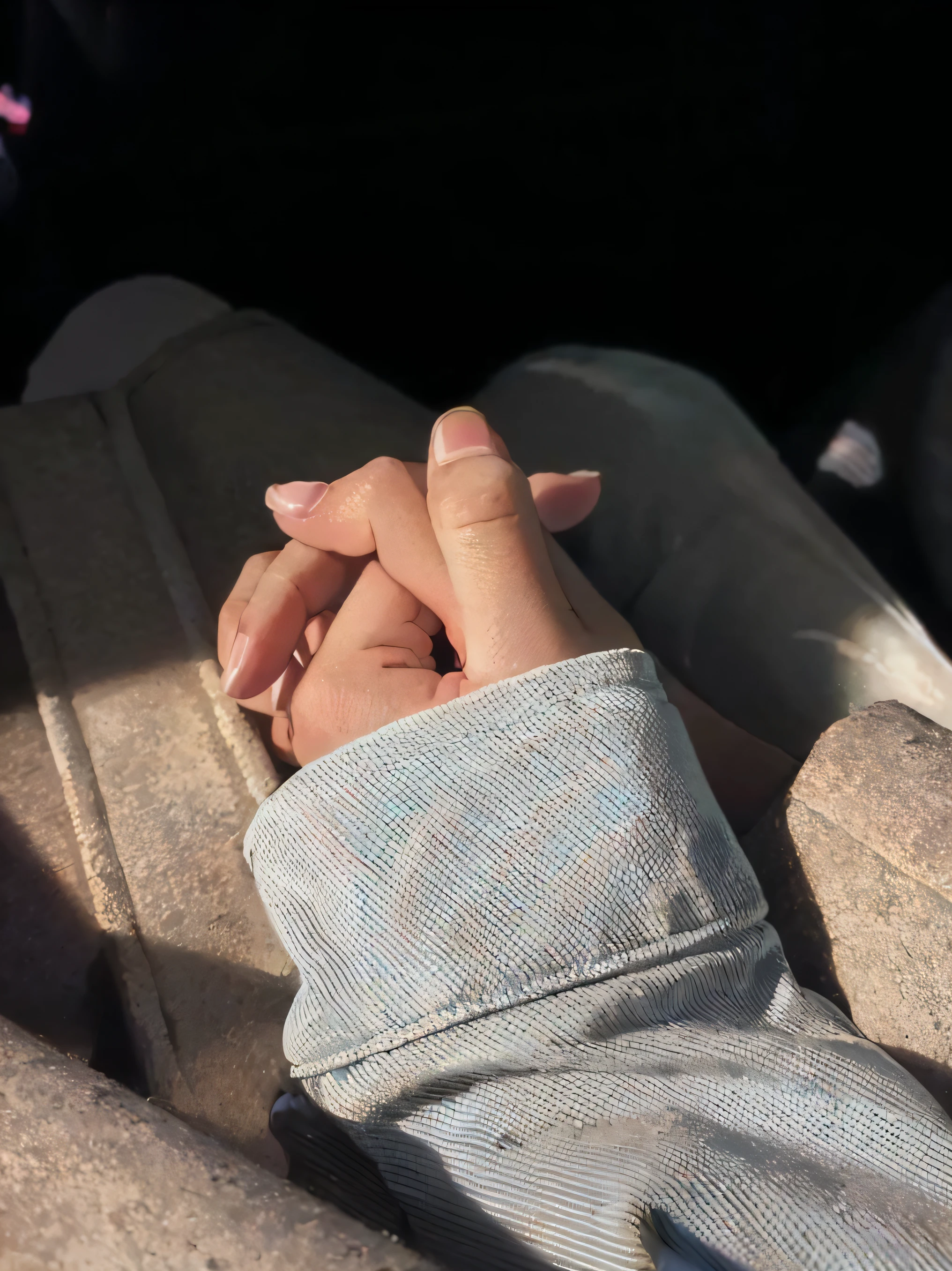 someone is holding someone'hands on car seat, take hand, take hand, hugging eachother'Big hands and big breasts, hands crossed, single pair of hands, sitting on man's fingertip, ! hold it in hand !, contact her, clenched hands, Normal hands, solemn gesture, Hand hidden, sitting with wrists together, Use hands instead of face