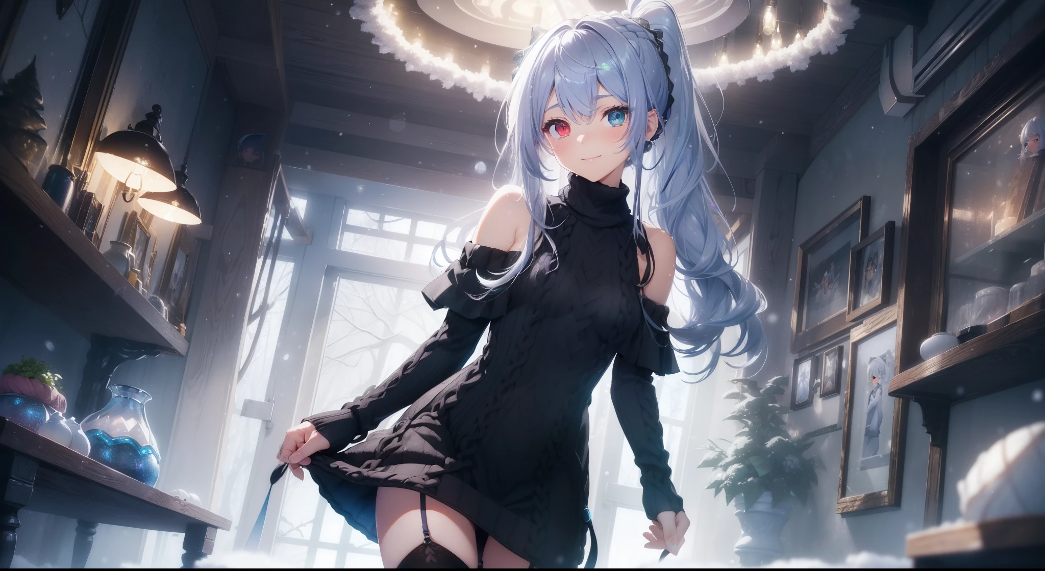 Let's start with a base illustration of a young female character.
Adjust hair color to Hatsune Miku's iconic turquoise blue.
Styling hair very long, Reach below the waist, With twin tails. Twin tails are evenly balanced、Make sure the top is wrapped properly.
Gives hair a shiny look and slightly voluminous texture.
Big and young々Creates a cute expression, Expressive eyes. Eye color should be a bright blue shade.
Give her a characteristic slim and petite body frame.
Remove the distinctive outfit consisting of a sleeveless top, tie, and pleated skirts. Include teal and black shades in the color scheme.
Include signature accessories such as futuristic headsets, microphone, Removable sleeve.
Optionally, Add knee-high boots or thigh-high socks in matching tones.
Provide a backdrop that complements aesthetics, Futuristic cityscape, concert stage with colorful lights, etc..
Due to the complexity of the instructions、Be careful, It can be difficult for AI to accurately generate images based on the exact specifications provided.
Draw in sketch style, Similar to Idea Sketch.
Drawings that look like they were drawn with a pencil. Messily drawn drawings. Hesitantly drawn picture.Soft joints - dancer's joints - dramatically twist the hips - do not use black for contours - pink illumination - lowering the gaze - slender eyes - puffy cheeks, - visible abdominal skin - hair color is light blue - hair does not turn green - light pastel colors for contours.