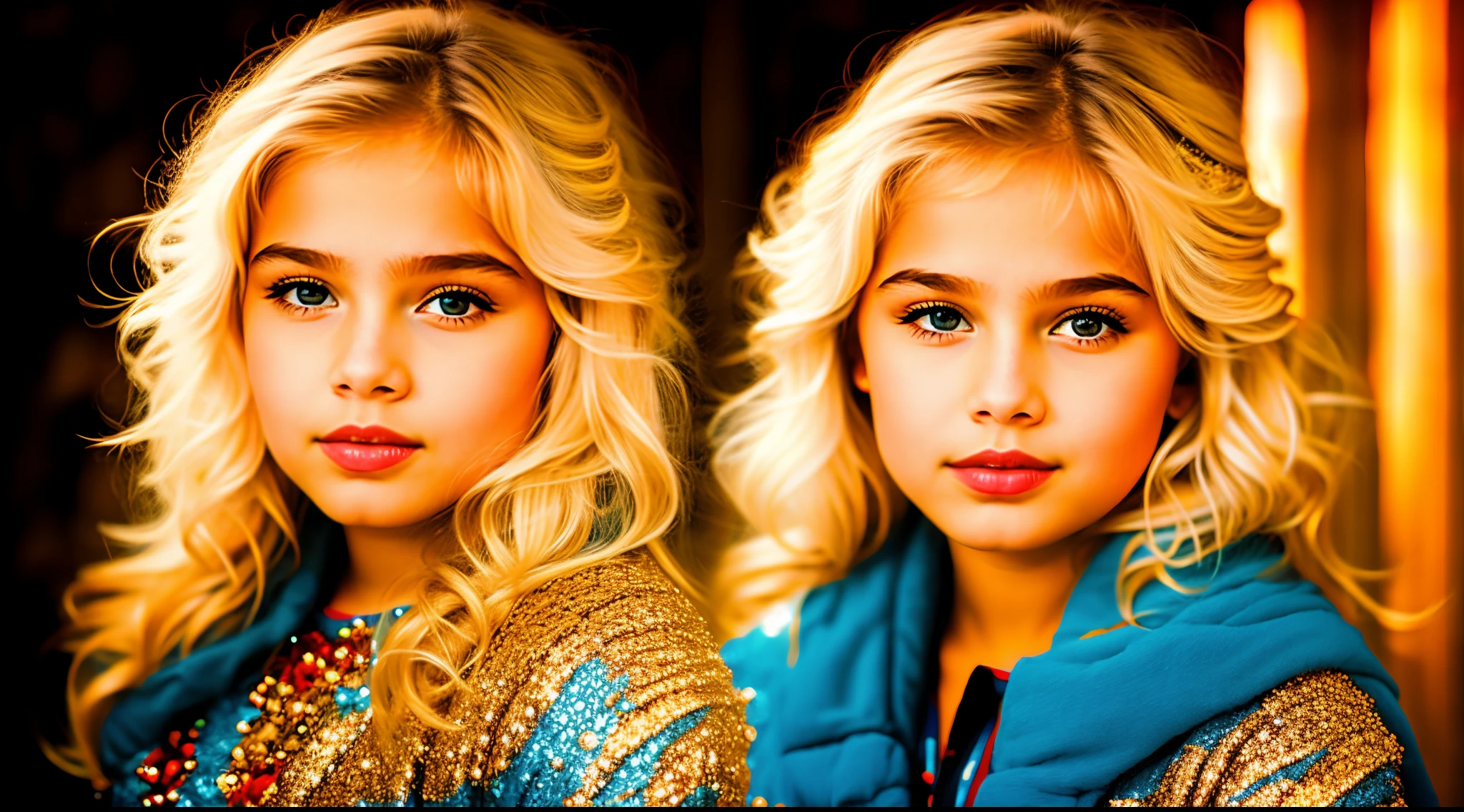 Russian blonde child girl ,AND ANGEL OF WiNGS OF FIRE.