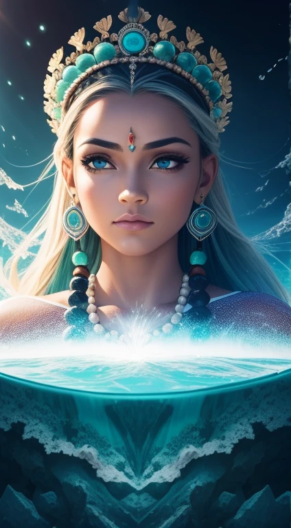 (retrato completo), (meio plano), solo, plano de fundo detalhado, rosto detalhado, (stonepunkAI, tema de pedra: 1.1), wise, (feminino), (nativo americano), (cabelo bonito, blonde braids: 0.2), Shaman, septo penetrante, mistic, (rosto lindo), estonteante, head tilted upwards, (olhos fechados, serene expression), calma, meditando, Seafoam Green roupas desfiadas, prayer beads, joias tribais, penas no cabelo, cocar:0,33, jade, obsidiana, roupas detalhadas, decote, textura de pele realista, (particle floating, whirlwind of water, brasas, ritual, redemoinho, vento: 1.2), foco nítido, volumeric lighting, bons destaques, bom sombreamento, subsurface scatter, intrincado, altamente detalhado, ((Kinematic )), dramatic, (alta qualidade, premiado, obra-prima: 1.5), (fotorrealista: 1.5), (Intricate symmetrical war painting: 0.5),