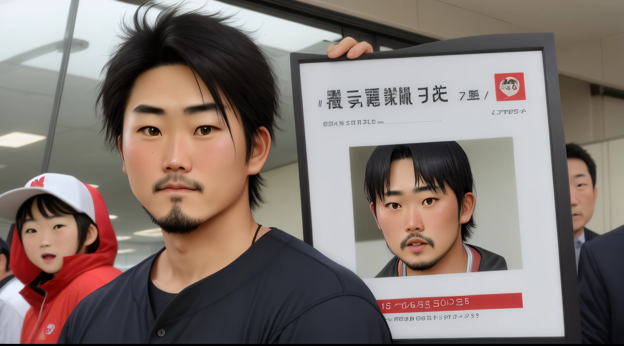 A 42-year-old man with bushy eyebrows who looks like Daisuke Matsuzaka