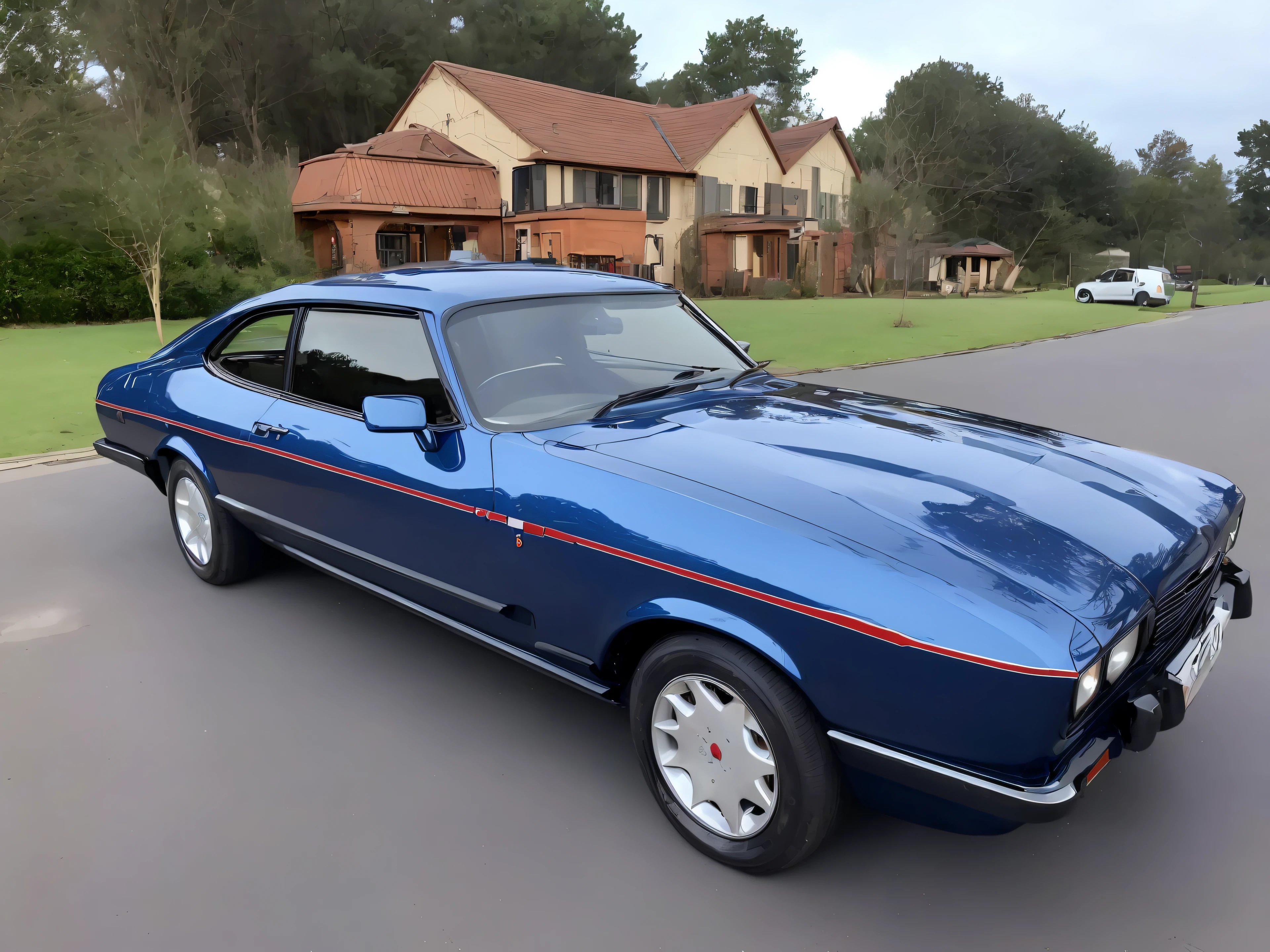 (masterpiece, best quality:1.3) 2.8icapri, 7 spoke alloy wheels, glass sunroof, leather interior, blue