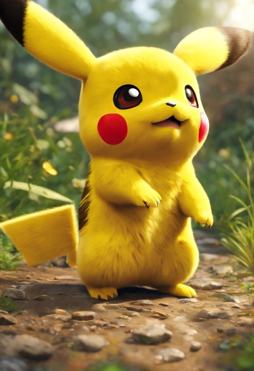 Envision an extraordinary scene featuring a highly detailed Pikachu, zooming into the realm of macro detail where each individual hair and tiny bits of dirt in its fur are visible. Imagine this in a high-resolution 8K image, rendered with Octane Render to bring out the utmost realism in every intricate element.

Highlight Pikachu's fur with extreme macro-details, showcasing each hair's texture, color, and placement. Dive into the micro-details to reveal the subtle variations in fur length, direction, and the intricate patterns that make up Pikachu's iconic appearance.

Emphasize the dirt and tiny particles in Pikachu's fur, capturing the realism of its environment. Use Octane Render to bring out the nuances in color and texture, creating an image that not only showcases the cuteness of Pikachu but also the authenticity of its world.

Consider the lighting to enhance the macro-details, casting shadows that add depth to Pikachu's fur. Utilize the rendering capabilities of Octane Render to create an image with vibrant colors, realistic lighting, and a high level of detail that immerses the viewer in the microcosm of Pikachu's fur.

Imagine Pikachu in a dynamic pose, perhaps with a playful expression or in a scene that complements its electric personality. Craft an image that not only captures the macro-details but also conveys the essence of Pikachu's charm and character.

This detailed prompt aims to inspire the creation of a highly detailed and macro-focused depiction of Pikachu, with each individual hair and tiny bits of dirt visible, presented in a high-resolution 8K image rendered with Octane Render for an unparalleled level of realism.