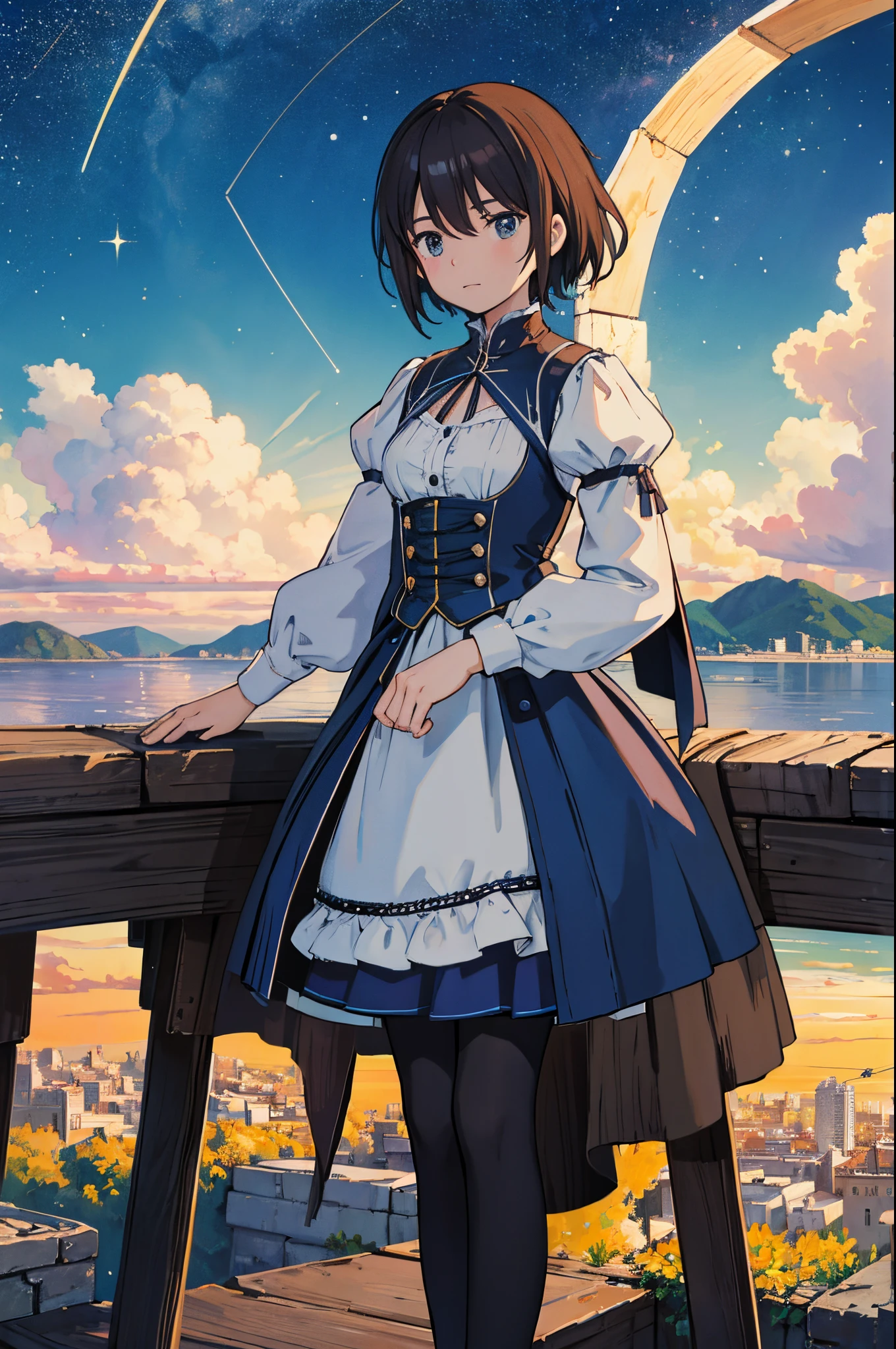 Ultra-wide field of view,(Levitando:1.5),(A huge double-ring steampunk city floating in space:1.3),(Ilumine a cidade futurista steampunk:1.4),(nuvens espessas:1.4),(Estilo Makoto Shinkai:1.4),regozijar,qualidade perfeita,Clear focus(Desordem - Home:0.8), (tmasterpiece:1.2), (realista:1.2) ,(com luz brilhante:1.2), (melhor qualidade), (Detailed starry sky:1.3) ,(Detalhes complexos), (8k), (Detalhe meteoro) ,(foco nítido),(Divirta-se),(Arte digital premiada:1.3) de (sketching:1.3),(com dinamismo:1.3),studiolight,tema,olhando de cima, The space, flutuante, --v 6