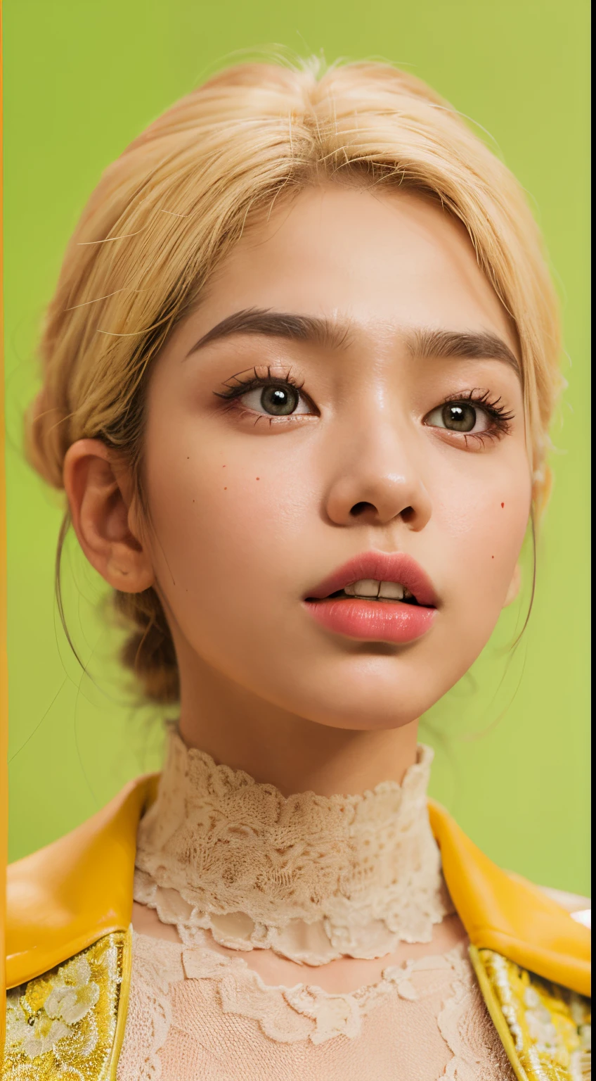 Vogue style photo shoot of malay teenage girl as character wonder women from the movie wonder women with pastel colored background in Wes Anderson style, hyper - realistic photography, Wes Anderson style, full body, 8k, close - up shot, extreme close - up photo