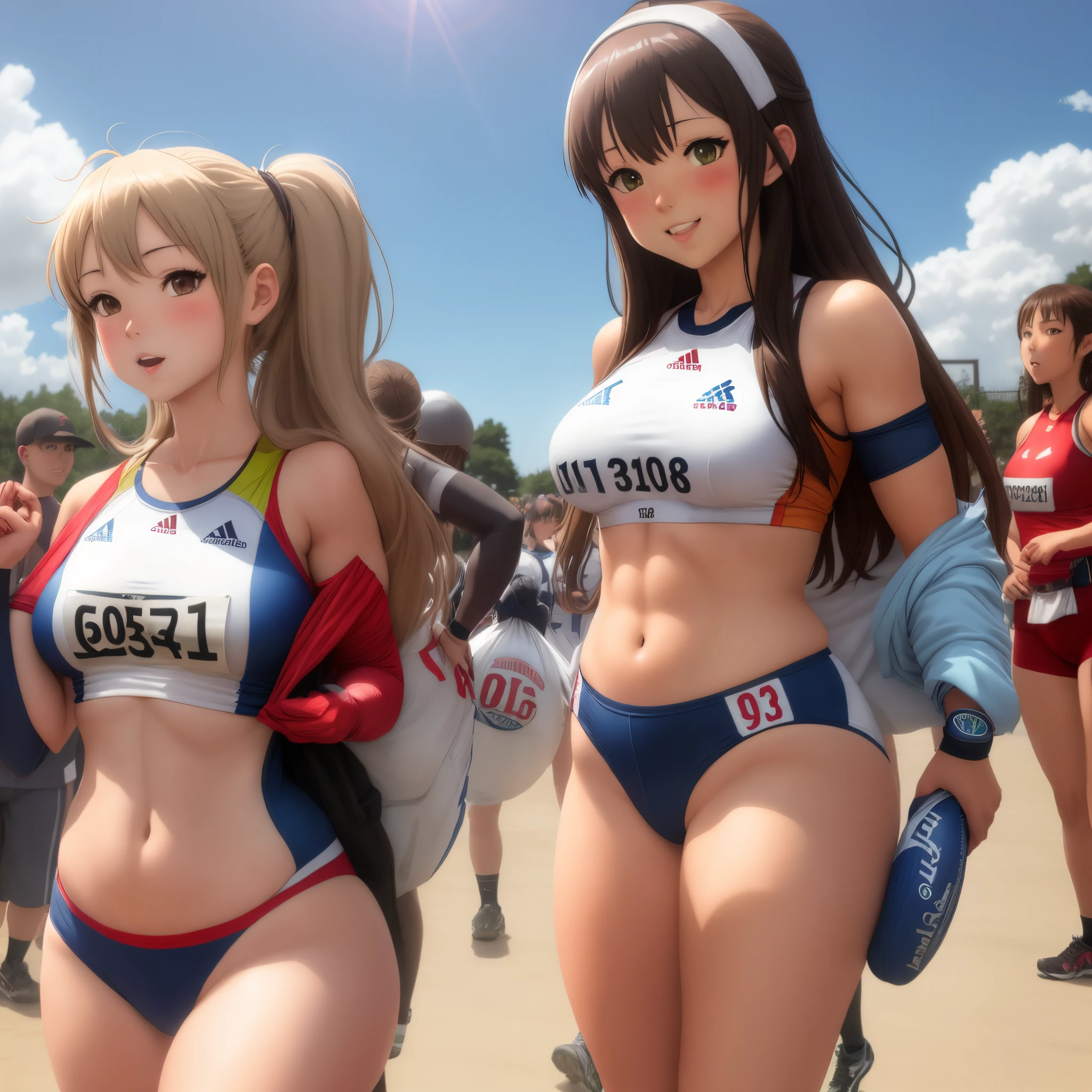 Sexy anime girl athletes