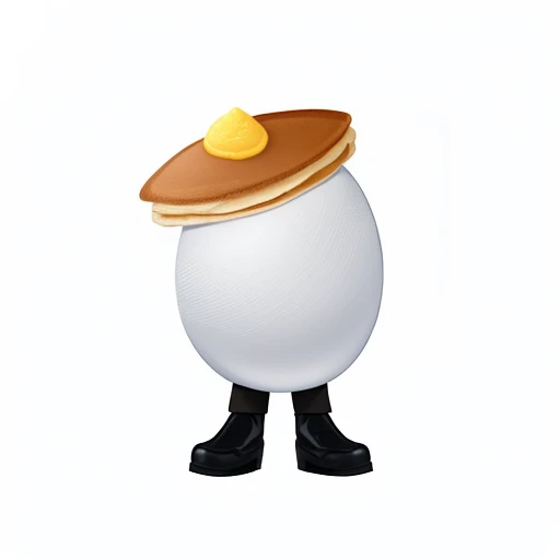 araffe com panquecas por cima e uma panqueca por cima, ele tem um ovo grande, head is an egg, um ovo, Humpty Dumpty em forma de ovo, Chris Evans choca de um ovo, Chris Evans espreita de um ovo, pancake flat head, pancake short large head, Vin Diesel head in egg cup, ovo