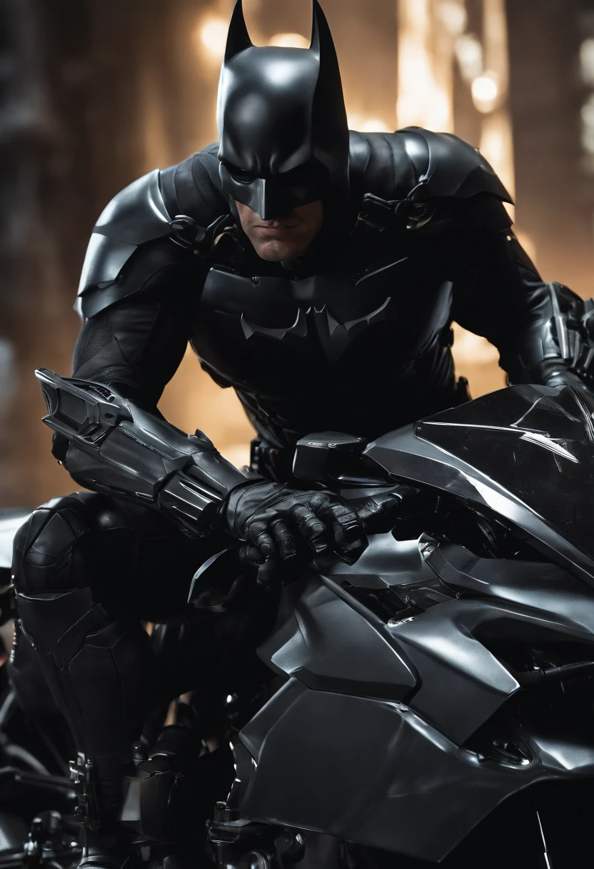 Envision an intense scene featuring a highly detailed Terminator-style Batman, diving into the realm of micro-detail to emphasize the intricacies of his cybernetic enhancements, armor, and iconic bat suit. Capture this scene with meticulous attention to detail, ensuring that every aspect of the Terminator-inspired Batman is finely rendered.
Highlight Batman's cybernetic enhancements with extreme micro-details, showcasing the intricate machinery, metallic components, and advanced technology seamlessly integrated into his suit. Zoom in on the minute details of the cybernetic portions, emphasizing the realism and complexity of these enhancements.
Emphasize Batman's armor, capturing the texture, reflections, and minute imperfections that make up the surface. Dive into micro-details to showcase the durability and advanced design of the armor, highlighting its role in merging the iconic Batman silhouette with Terminator-like enhancements.
Consider the lighting to enhance the micro-details, casting shadows that add depth to Batman's cybernetic features and armor. Utilize the rendering capabilities to create an image with a gritty atmosphere, conveying the blend of the dark, brooding essence of Batman with the robotic precision of the Terminator.
Imagine Batman in a dynamic pose, showcasing the fusion of his traditional heroic stance with the formidable and relentless presence of the Terminator. Craft an image that not only captures the micro-details but also conveys the essence of this hybrid character, blending the best of both iconic worlds.
This detailed prompt aims to inspire the creation of a highly detailed and micro-focused depiction of a Terminator-style Batman, with extreme attention to the intricacies of his cybernetic enhancements, armor, and iconic bat suit.