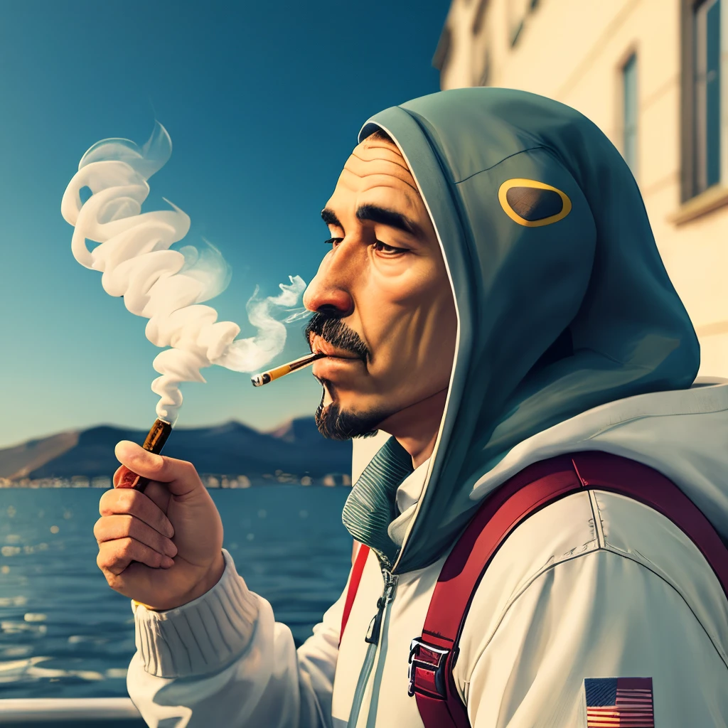 Walrus smoking