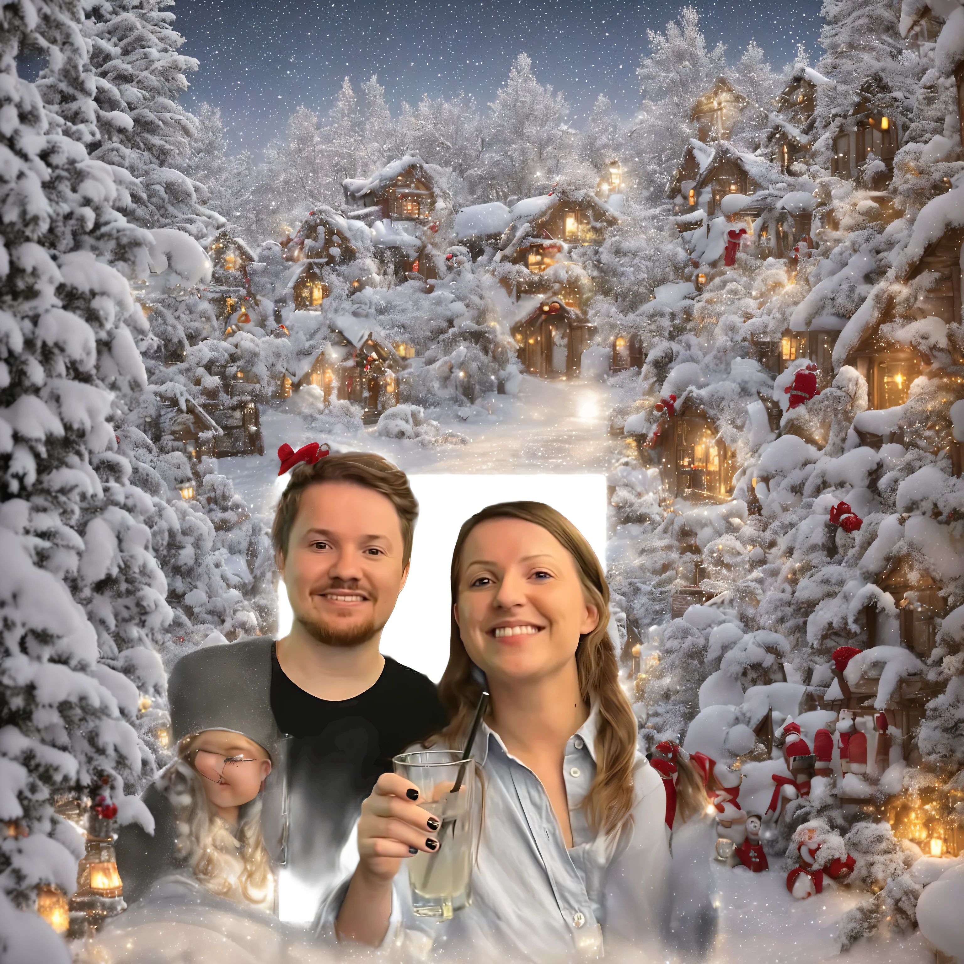 A Christmas-themed Stable Diffusion prompt:
"A cozy winter scene with a beautiful Christmas tree surrounded by softly falling snowflakes, (best quality, 4k, highres, masterpiece:1.2), warm and inviting atmosphere, joyful and festive ambiance, (vivid colors, vibrant hues:1.1), (soft lighting, warm glow:1.1), (detailed ornaments and decorations:1.1), (glistening lights and sparkling tinsel:1.1), (crisp and fresh scent of pine:1.1), (festive holiday music playing softly in the background:1.1), (happy family and friends gathering around the tree:1.1), (excited children opening presents:1.1), (warm fireplace crackling nearby:1.1), (delicious aroma of freshly baked cookies:1.1), (fluffy stockings hanging by the chimney:1.1), (comfortable and cozy lounge chairs:1.1), (smiling faces and laughter:1.1), (magical and enchanting atmosphere:1.1), (snow-covered landscape outside the window:1.1), (soft and fluffy snowflakes settling on the ground:1.1), (joy and love in the air:1.1), (santa claus and his reindeer flying across the sky:1.1), (happy and peaceful holiday season:1.1), (cherished memories being made:1.1), (reminiscing about past Christmases:1.1), (decorating gingerbread houses and hanging mistletoe:1.1), (festive holiday attire:1.1), (sparkling star on top of the tree:1.1), (snowy streets and glowing street lamps:1.1), (children building snowmen and having snowball fights:1.1), (wonder and excitement in the eyes of children:1.1), (dreams of sugarplums:1.1), (graceful ice skating on a frozen pond:1.1), (cozy scarves and mittens:1.1), (warm cups of hot chocolate:1.1), (spending quality time with loved ones:1.1), (feelings of gratitude and giving:1.1), (festive holiday cheer:1.1), (peace and goodwill towards all:1.1), (celebrating the magic of Christmas:1.1), (memorable and heartwarming moments:1.1), (spreading joy and kindness:1.1), (Christmas spirit in the air:1.1), (magical starry night sky:1.1), (dreams of a white Christmas:1.1), (holiday wishes coming true:1.1), (excitement and anticipation:1.1), (traditions and customs:1.1), (festive treats and delicious feasts:1.1), (decorative wreaths and garlands:1.1), (cheerful holiday cards and letters:1.1), (festive parades and decorations:1.1), (Santa's workshop and busy elves:1.1), (beautifully wrapped gifts and bows:1.1), (jolly and rosy-cheeked Santa Claus:1.1), (joyful sleigh rides and reindeer:1.1), (cozy log cabins and roaring fires:1.1), (shimmering icicles hanging from roofs:1.1), (children taking part in nativity plays:1.1), (angelic choir singing carols:1.1), (hope and happiness filling hearts:1.1), (Christmas miracles and magic:1.1), (hearts full of love and kindness:1.1), (snowflakes melting on warm cheeks:1.1), (quiet and peaceful snowy nights:1.1), (celebrating the birth of Jesus:1.1), (sparkling and festive spirit:1.1), (making wishes upon twinkling stars:1.1), (warm embraces and affectionate hugs:1.1), (unwrapping presents with excitement:1.1), (festive ornaments and baubles:1.1), (family traditions and gatherings:1.1), (spreading joy and good tidings:1.1), (sending Christmas cards with love:1.1), (the joy of giving and receiving:1.1), (delighted expressions on children's faces:1.1), (enchanted winter wonderland:1.1), (heartwarming acts of kindness:1.1), (happy memories of Christmases past:1.1), (sparkling rays of sunlight filtering through the snow-covered branches:1.1), (soft and cozy blankets by the fireplace:1.1), (whispers of Christmas wishes and dreams:1.1), (peaceful and serene holiday season:1.1), (carolers singing joyful tunes:1.1), (the taste of freshly baked gingerbread:1.1), (holly jolly atmosphere:1.1), (warmth and love in every corner:1.1), (crackling fire and toasted marshmallows:1.1), (frosted windows and snow-kissed rooftops:1.1), (festive spirit filling hearts and homes:1.1), (golden star shining brightly:1.1), (children's laughter filling the air:1.1), (colorful and festive holiday attire:1.1), (smell of cinnamon and pine lingering in the air:1.1), (magical moments and cherished traditions:1.1), (laughter and joy echoing through the house:1.1), (ho ho ho, Merry Christmas:1.1)"