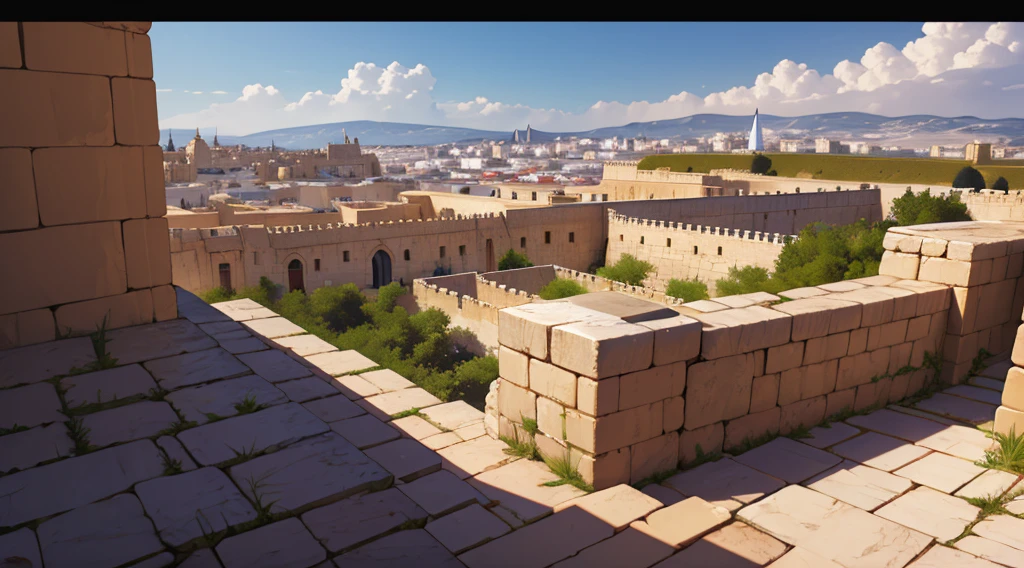 Go back in time to 200 BC, and glimpse King Solomon&#39;templo, built in Jerusalem, Panoramic