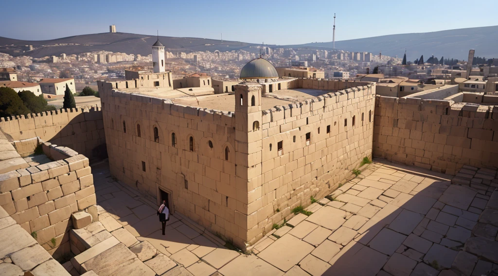 Go back in time to 200 BC, and glimpse King Solomon&#39;templo, built in Jerusalem, Panoramic