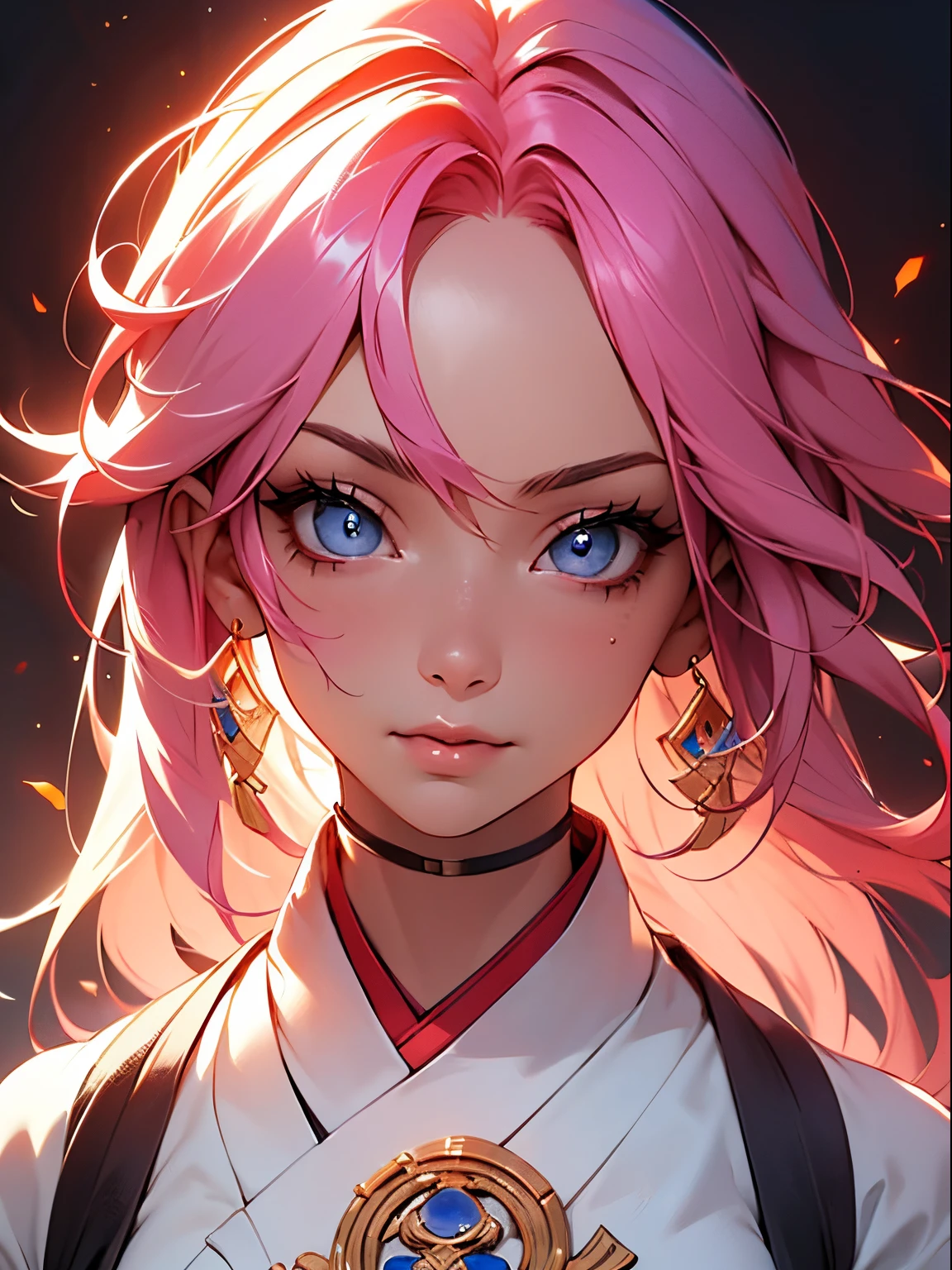 niji v5, (1girl, pink hair, yae miko, japanese clothes), ((Detailed beautiful face, detailed beautiful eyes, looking at viewer, Beautiful women
face : 1.2)) Abstract expressionism, anime style, anime, high detail, glowing light, ray tracing, reflection light, drop shadow, textured skin, UHD, high quality, high details, best quality, masterpiece, miji