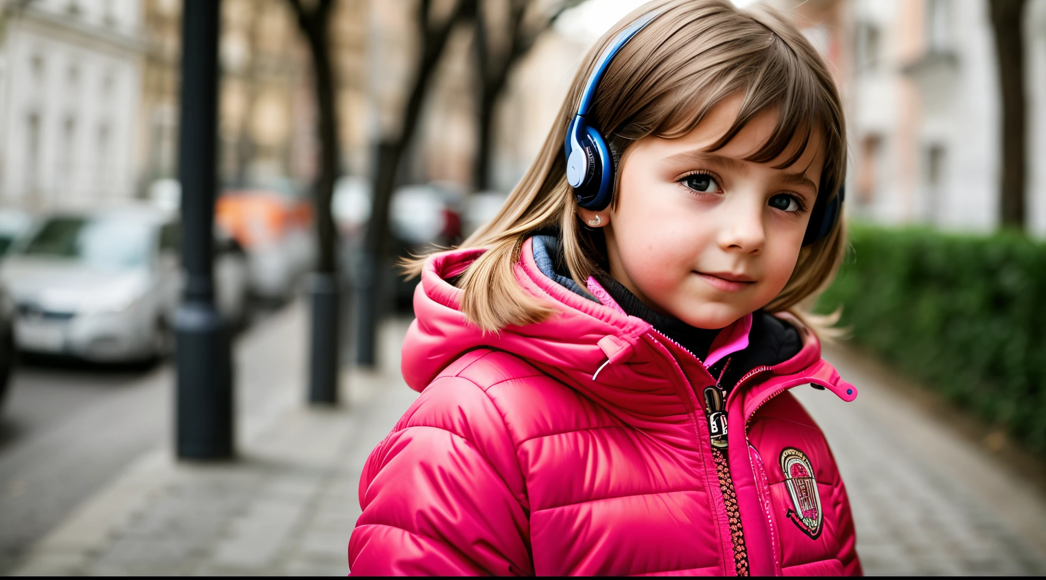GIRL CHILD , ESTILO RUSSA LOIRA DE fones de ouvido, wings of an angel