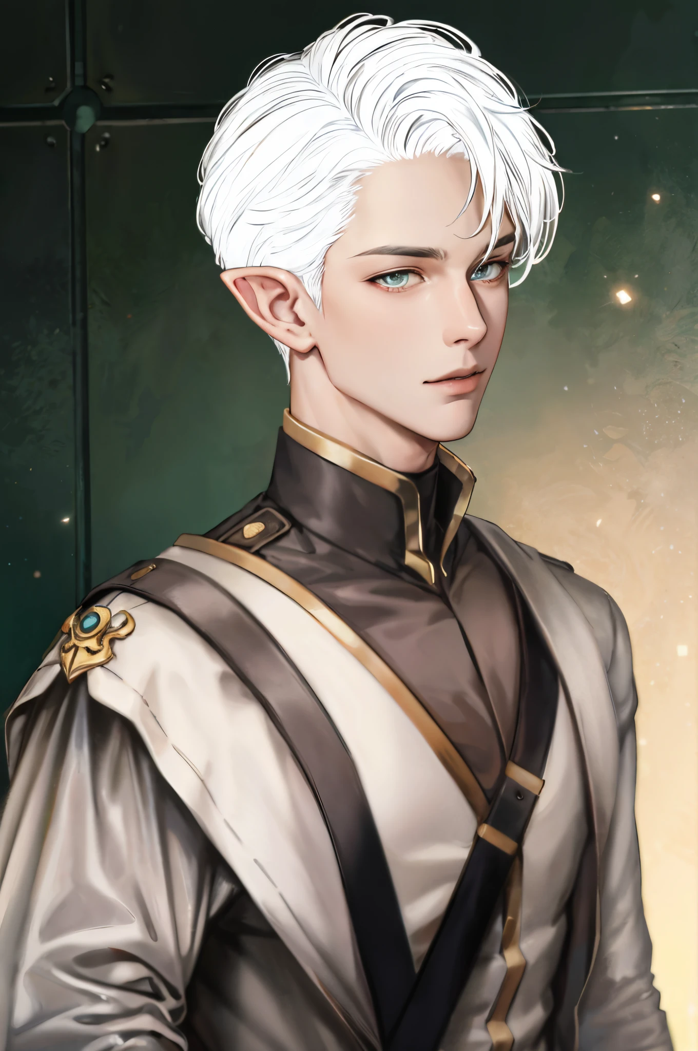 Handsome elf guy with golden elements