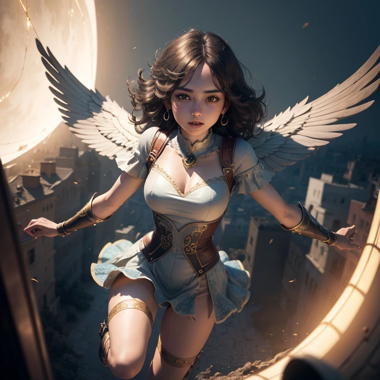 Yossi, flying, (masterpiece, high quality, ultra detailed, professional lighting, absolutely resolution, texture, incredibly absurdres, ultra HD, 8k), cirby